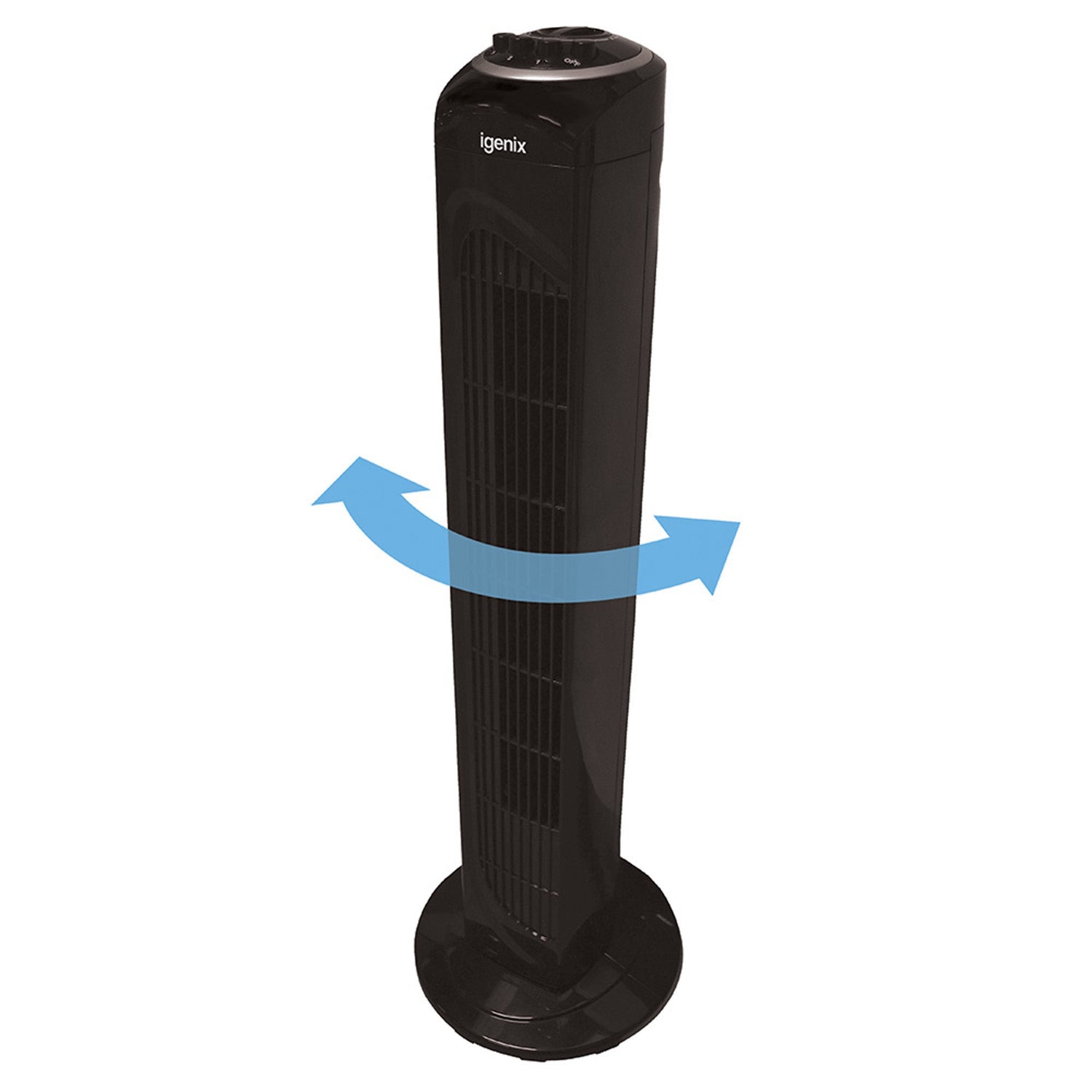 Tower Fan, Oscillating, 2 Hour Timer, 30 Inch, Black