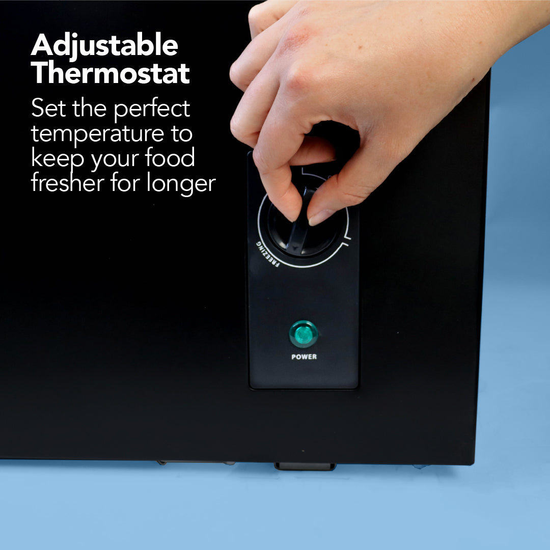 Freestanding Chest Freezer, 99 Litre, Black