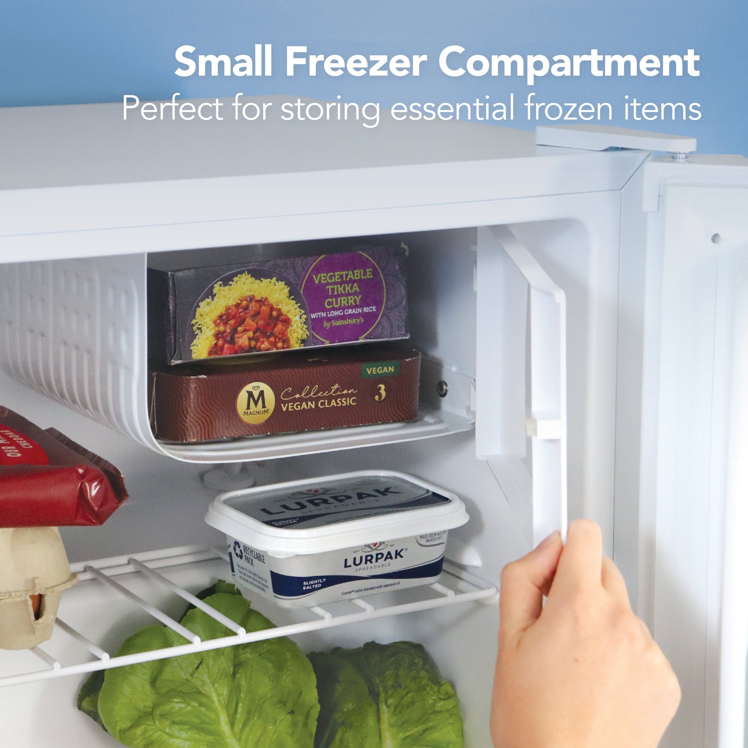 Table Top Fridge with Lockable Door, 41 Litre, White
