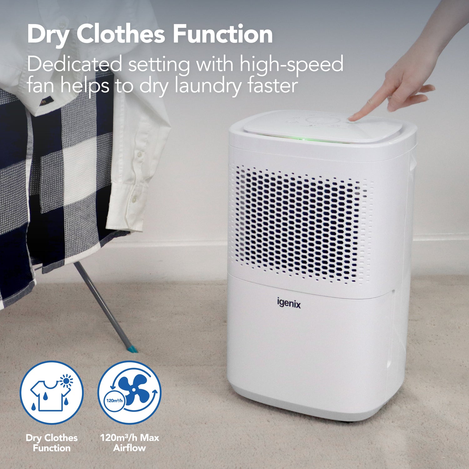 Portable Dehumidifier, Extracts 12 Litres per Day