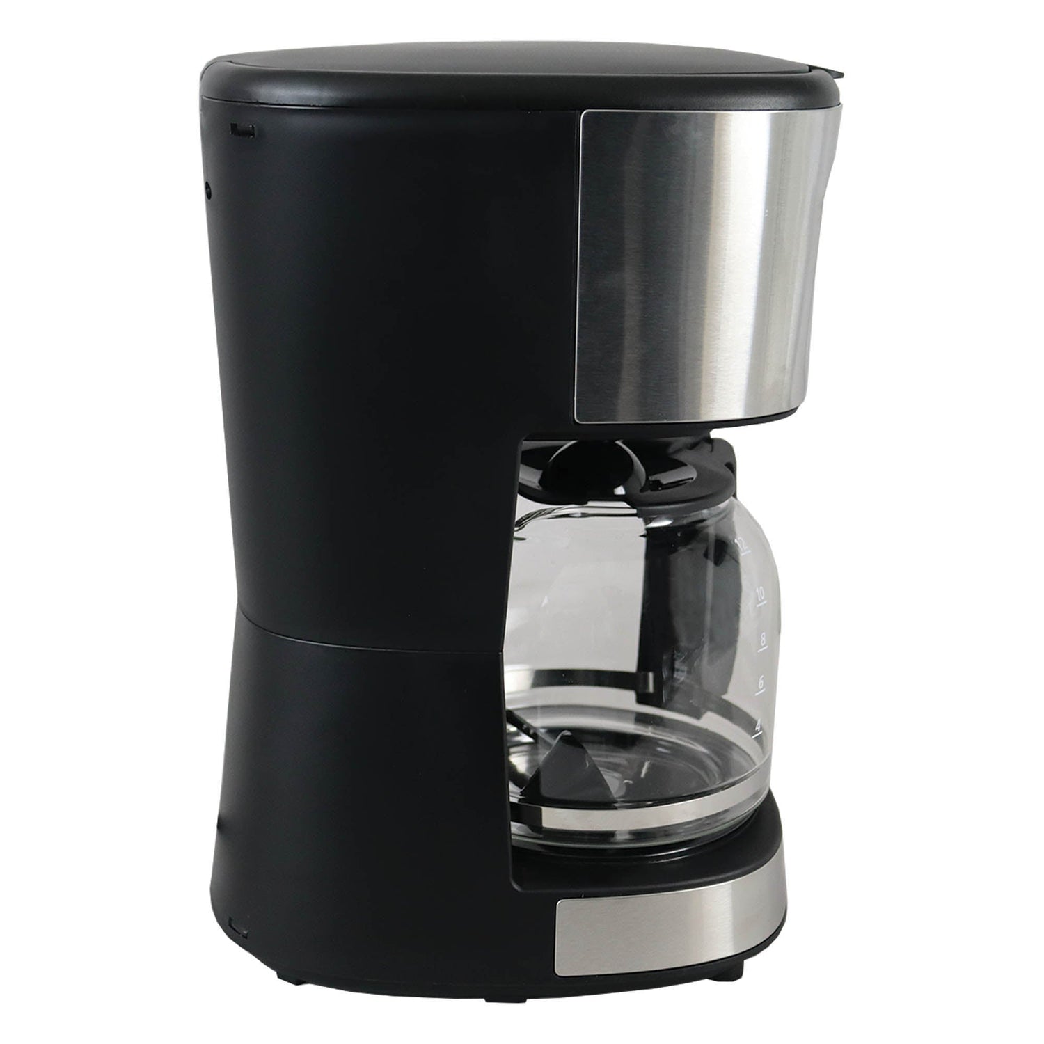 Igenix 1.5L Coffee Maker, 900W, LCD Display, 24 Hour Programmable Timer, Delay Brew, Keep Warm, Anti-Drip, Dishwasher Safe Glass Carafe, Stainless Steel, IGCM01250SS