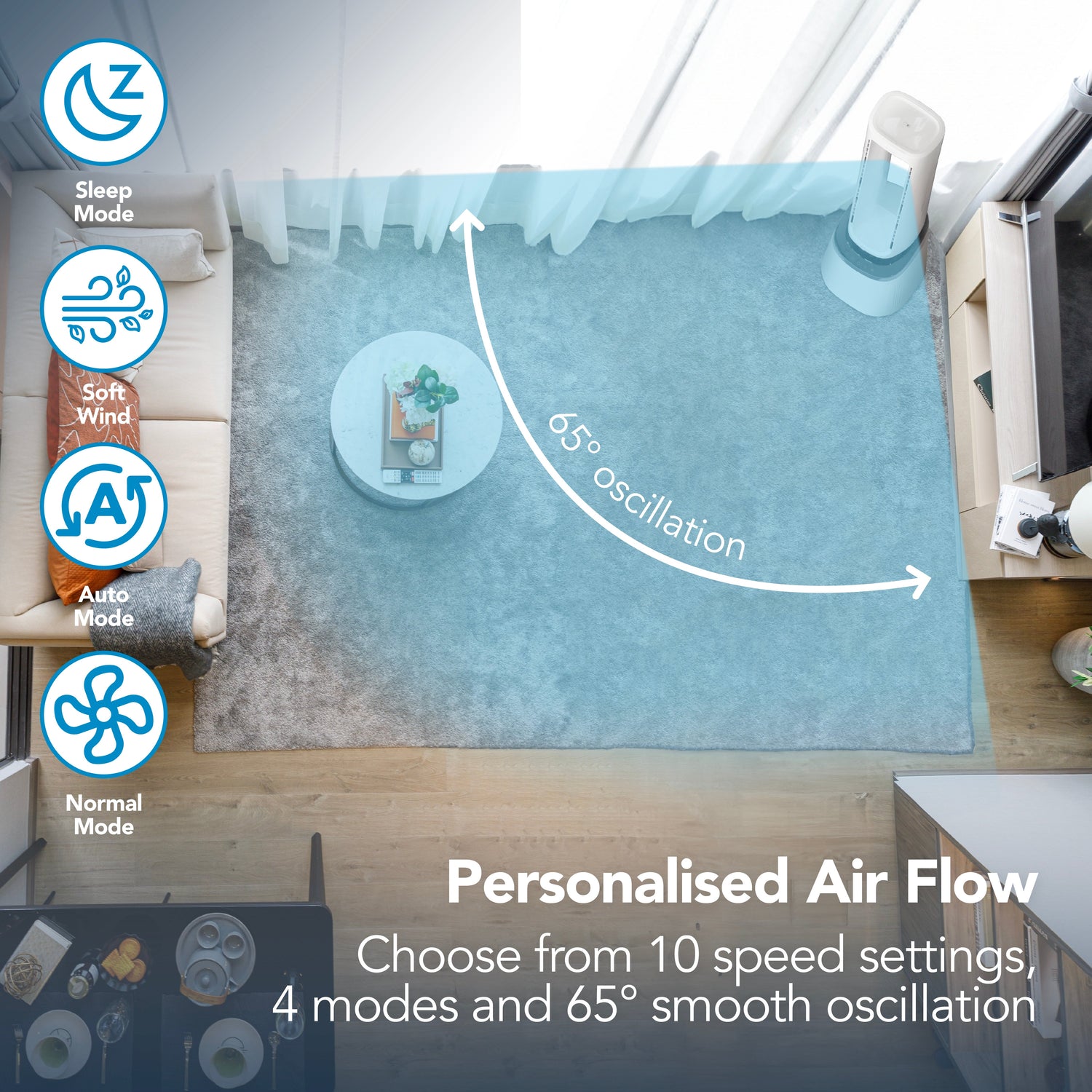41 Inch Bladeless Tower Fan with Air Purifier, 2-in-1 Cooling Tower Fan, IGFD02549W