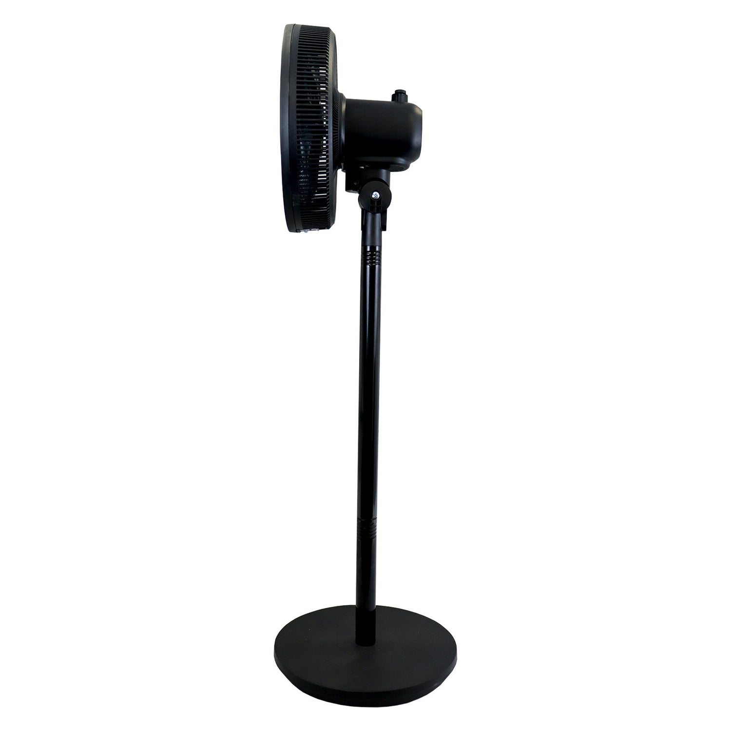 12 Inch Pedestal Fan, 7 Blades, 3 Speeds, Black