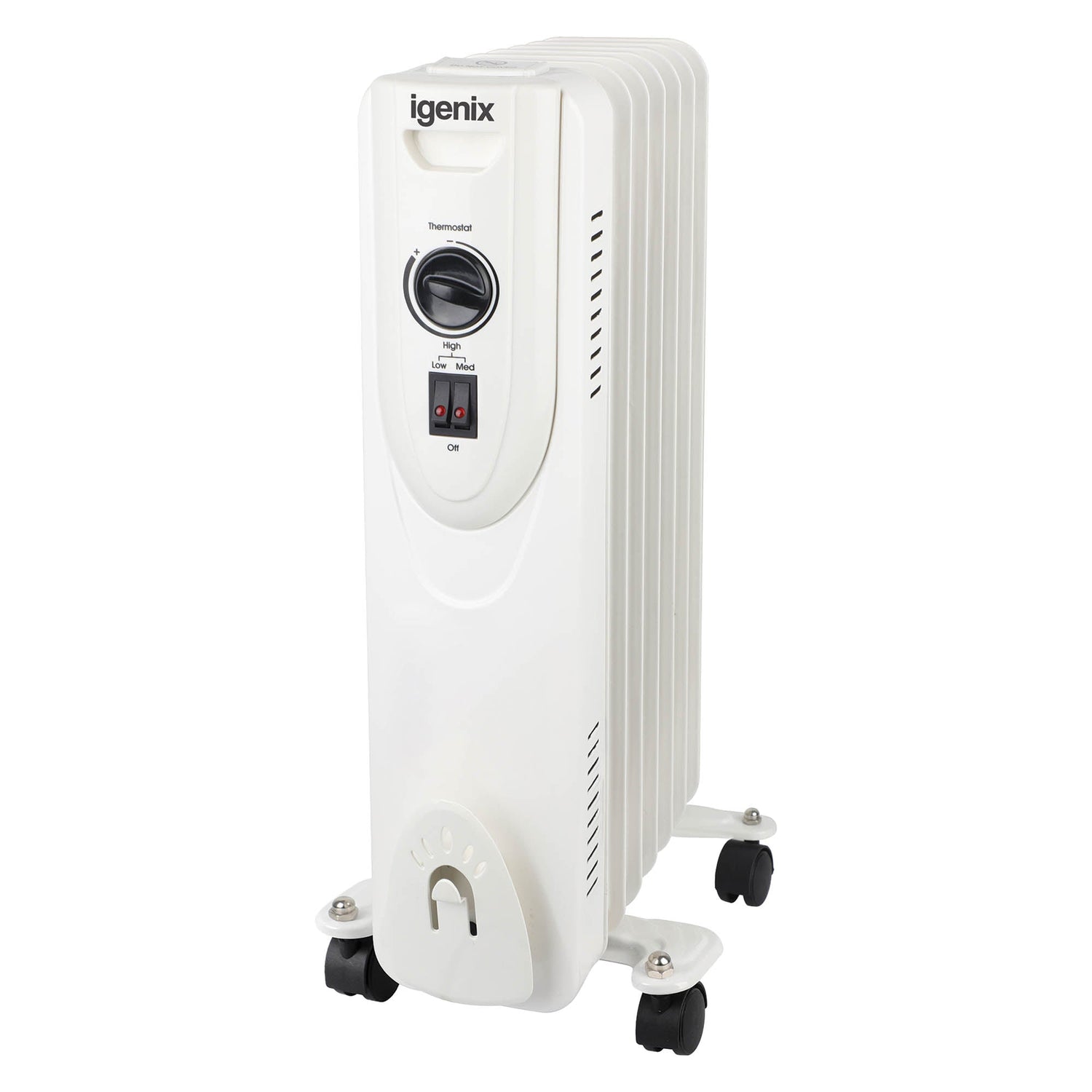 Igenix Digital Oil Filled Radiator, 1.5KW/1500W, Overheat Protection, White, IGHO02615W
