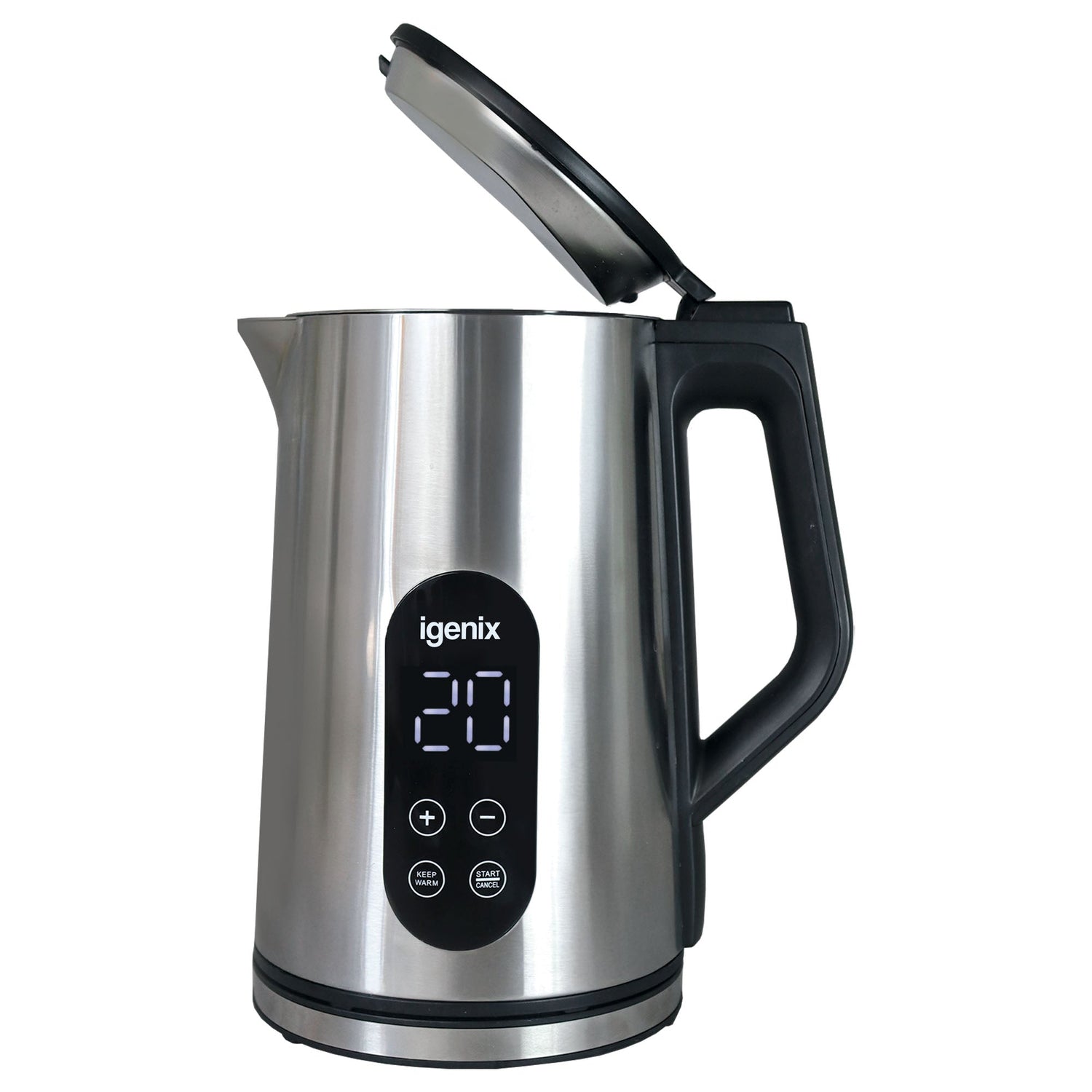 Igenix 3000W 1.5L Digital Jug Kettle, Stainless Steel