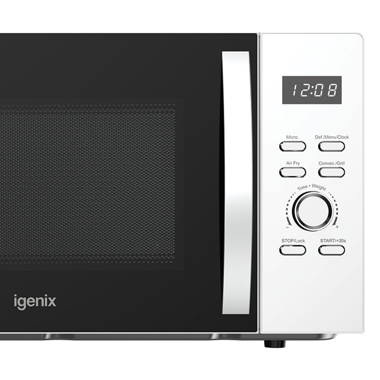 Digital Microwave, 25 Litre, 60 Min Timer, Air Fryer Function, 850W, White, IGMC02580W