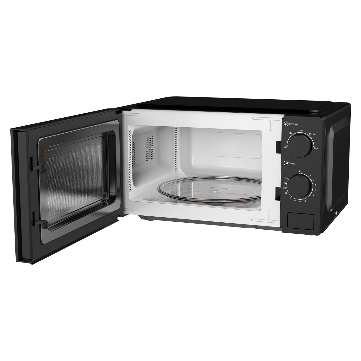 Manual Microwave, 700 W, 20 Litre, 35 Minute Timer, Black, Igenix IGMS02071B