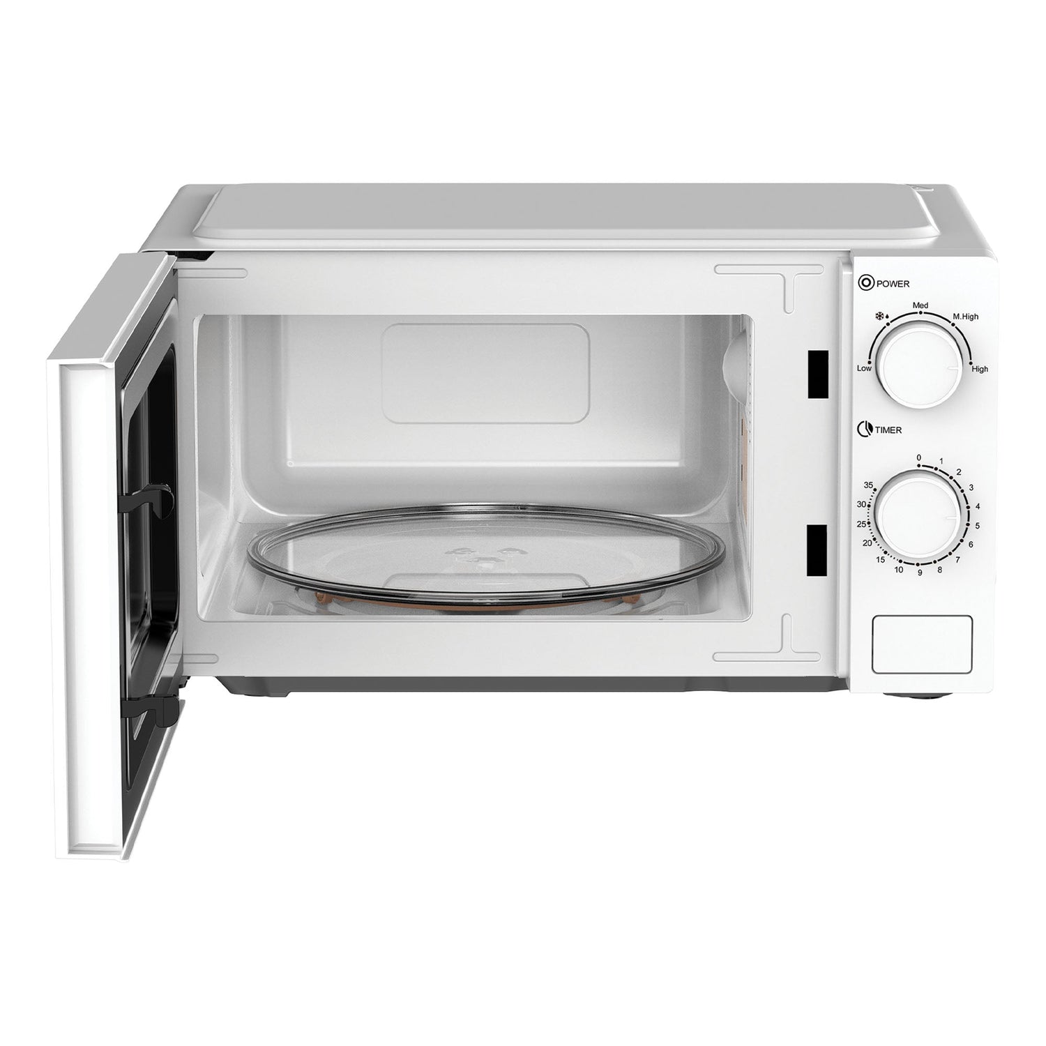 Manual Microwave, 700 W, 20 Litre, 35 Minute Timer, White, Igenix IGMS02071W