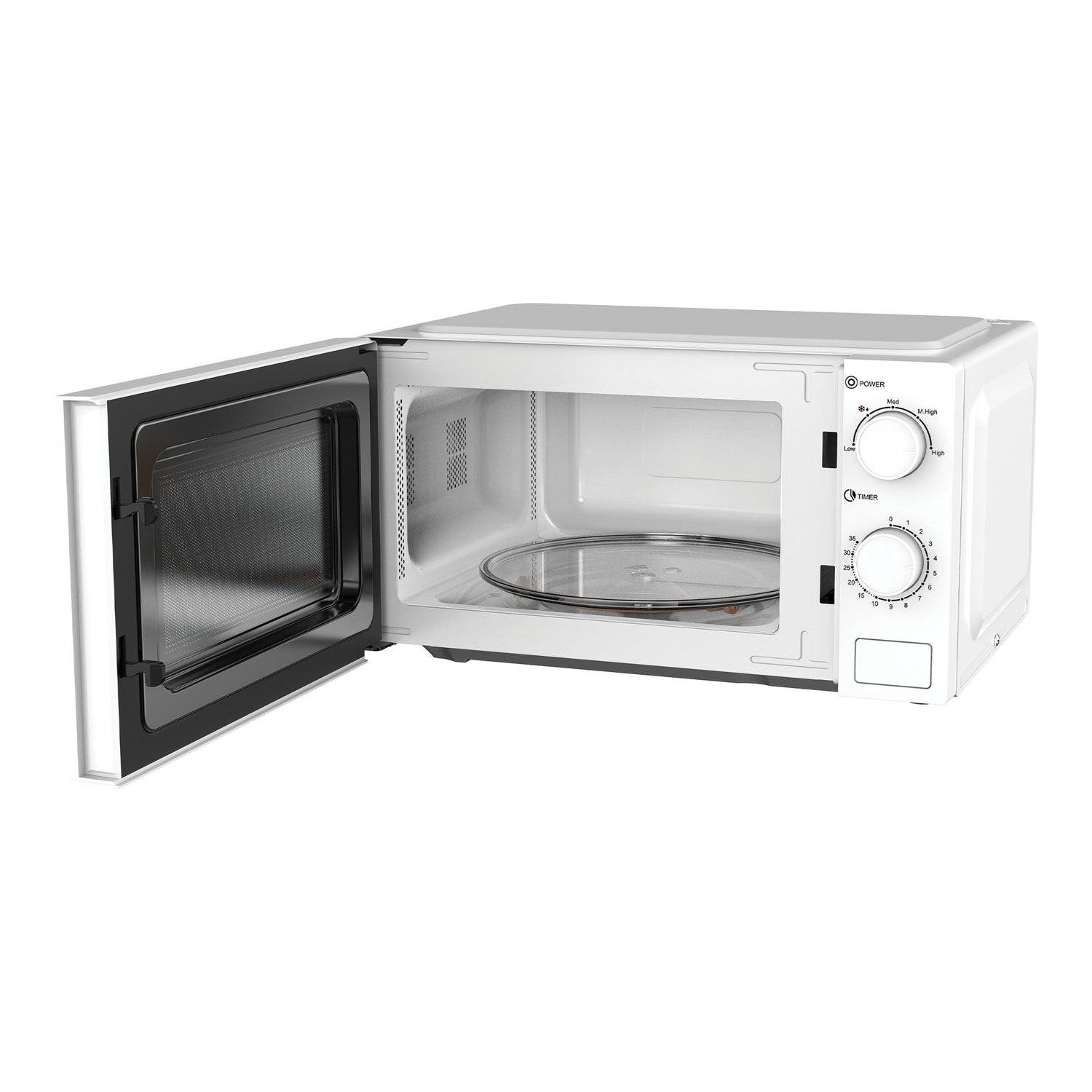 Manual Microwave, 700 W, 20 Litre, 35 Minute Timer, White, Igenix IGMS02071W