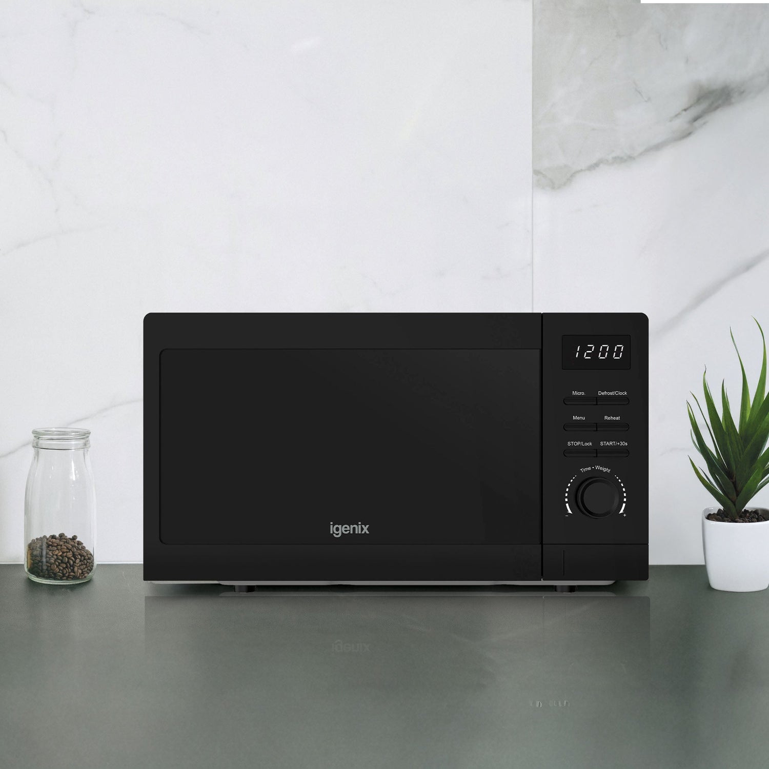 Digital Microwave, 20 Litre, 5 Power Settings, 800W, Black, IGMS02080B