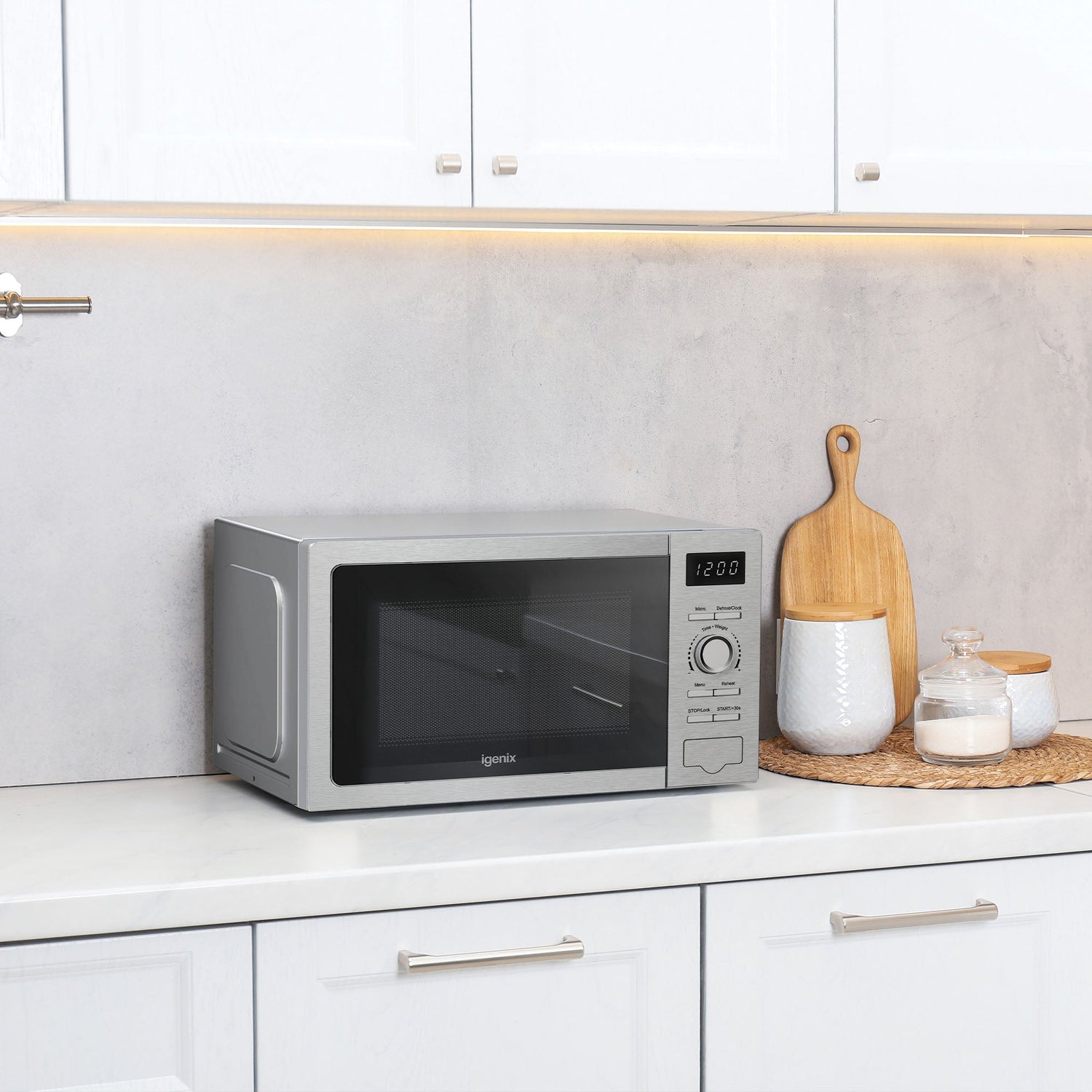 Digital Microwave, 20 Litre, 5 Power Settings, 800W, Stainless Steel, IGMS02080SS