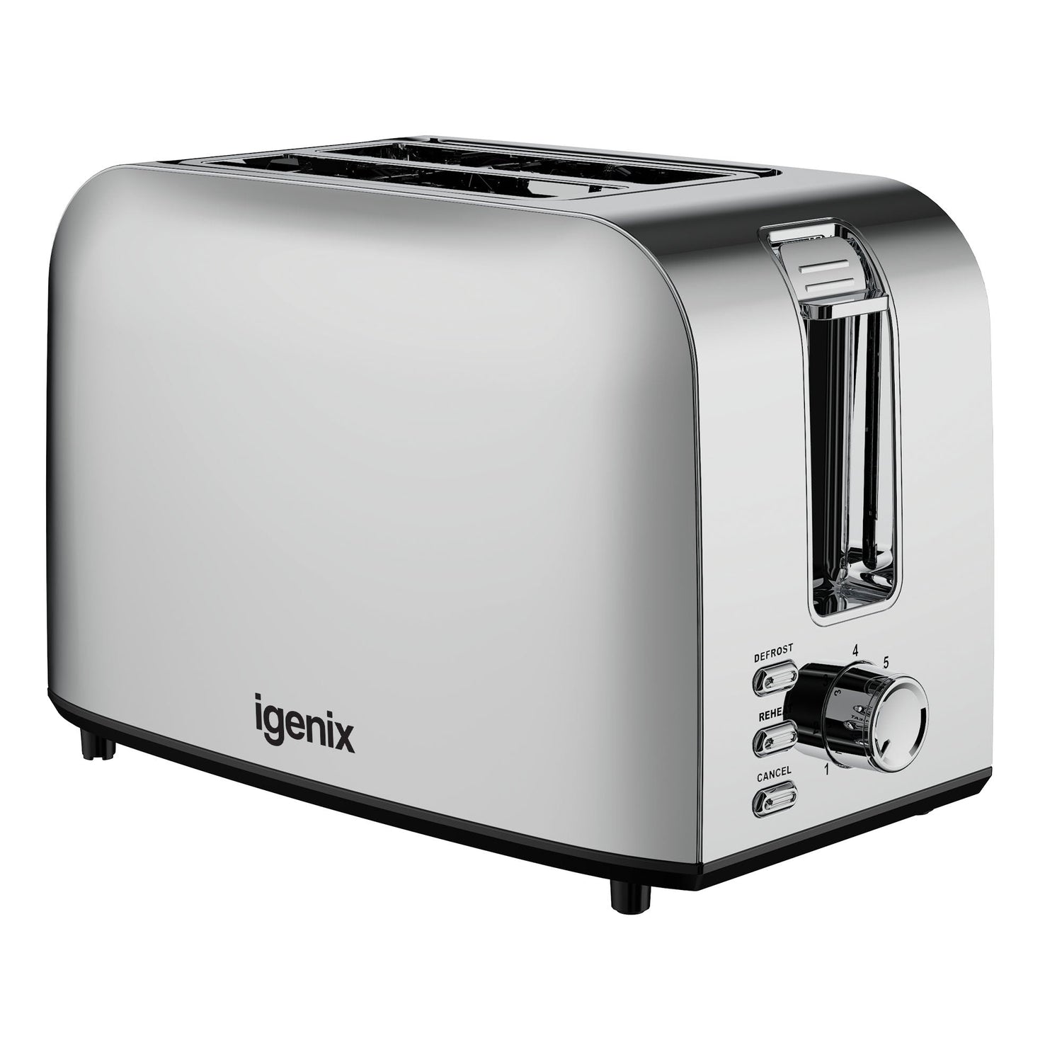 Igenix 750W 2 Slice Toaster, Stainless Steel