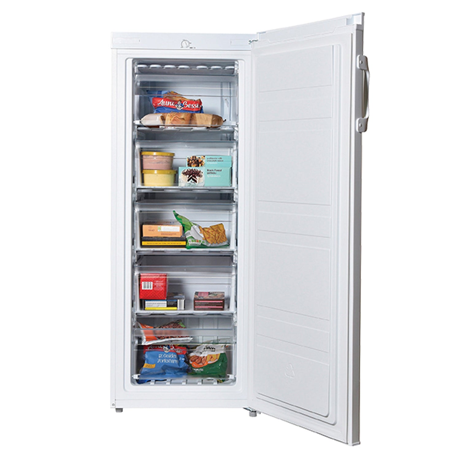 Freestanding Tall Freezer, 55cm Wide, 160 Litre