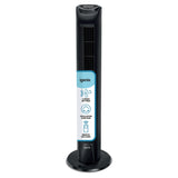 Tower Fan, Oscillating, 7.5 Hour Timer, 29 Inch, Black