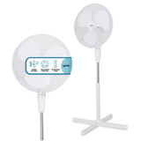 16 Inch Pedestal Fan, 3 Speeds, White