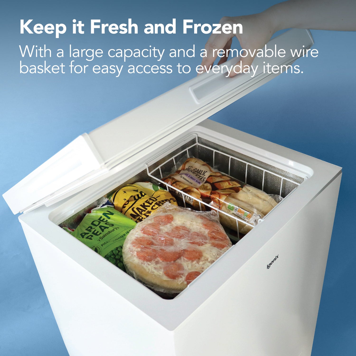 Freestanding Chest Freezer, 99 Litre, White