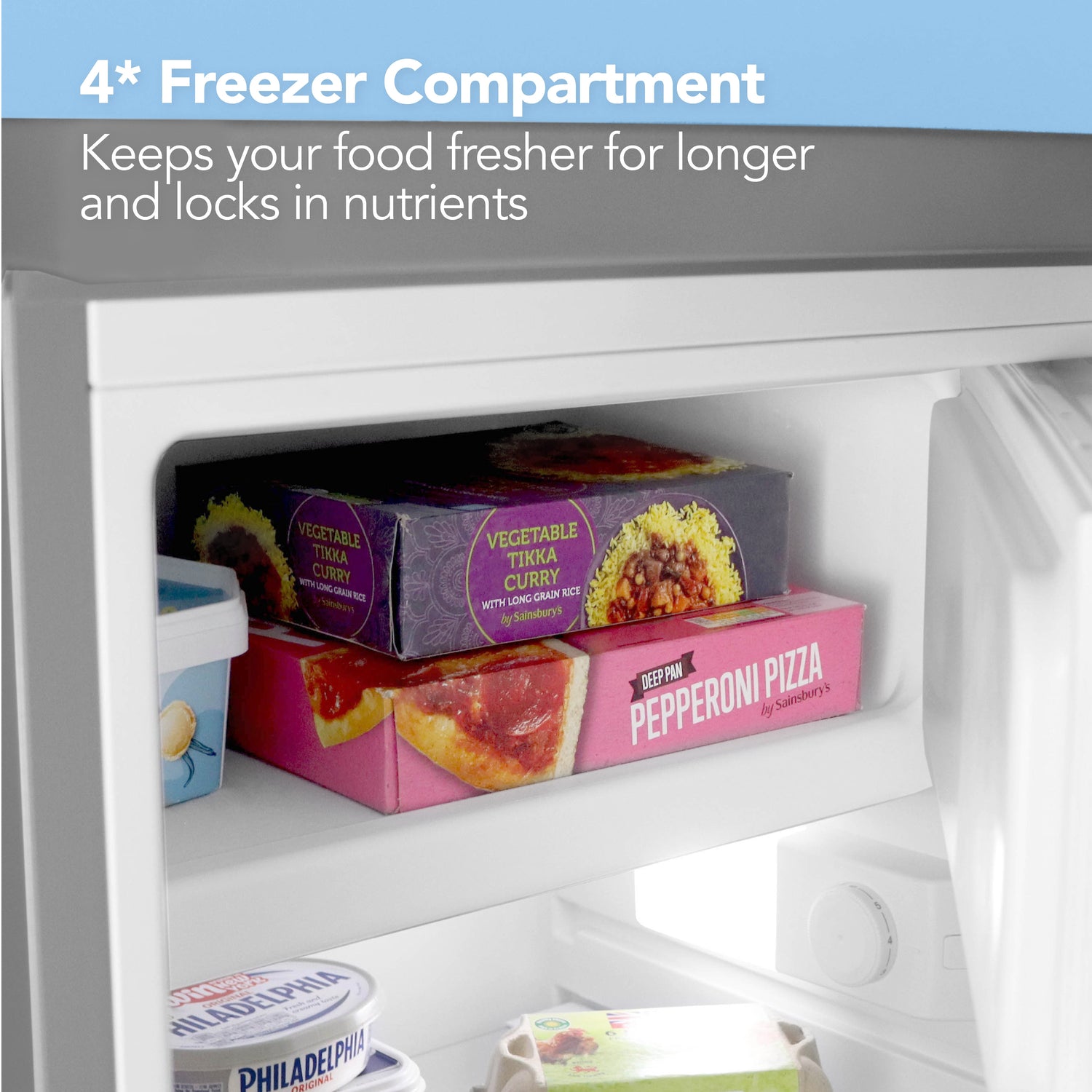 Under Counter Fridge with Ice Box, Inox