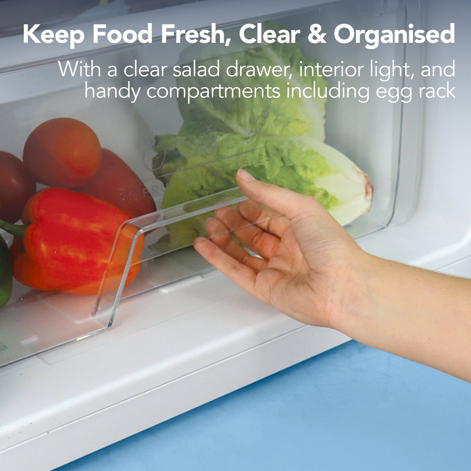 Under Counter Larder Fridge, 131 Litre, White