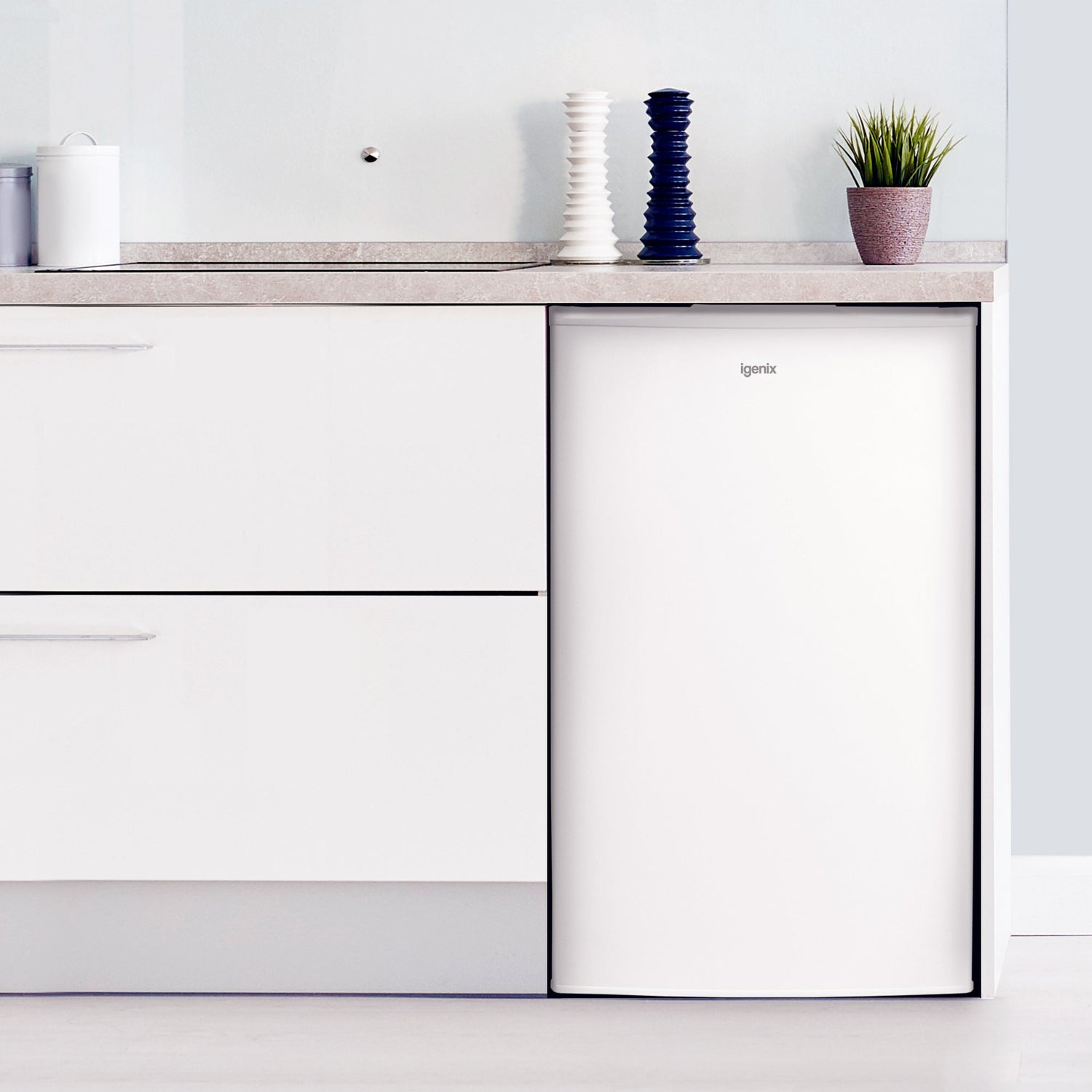 Under Counter Fridge with Ice Box, 81 Litre, White