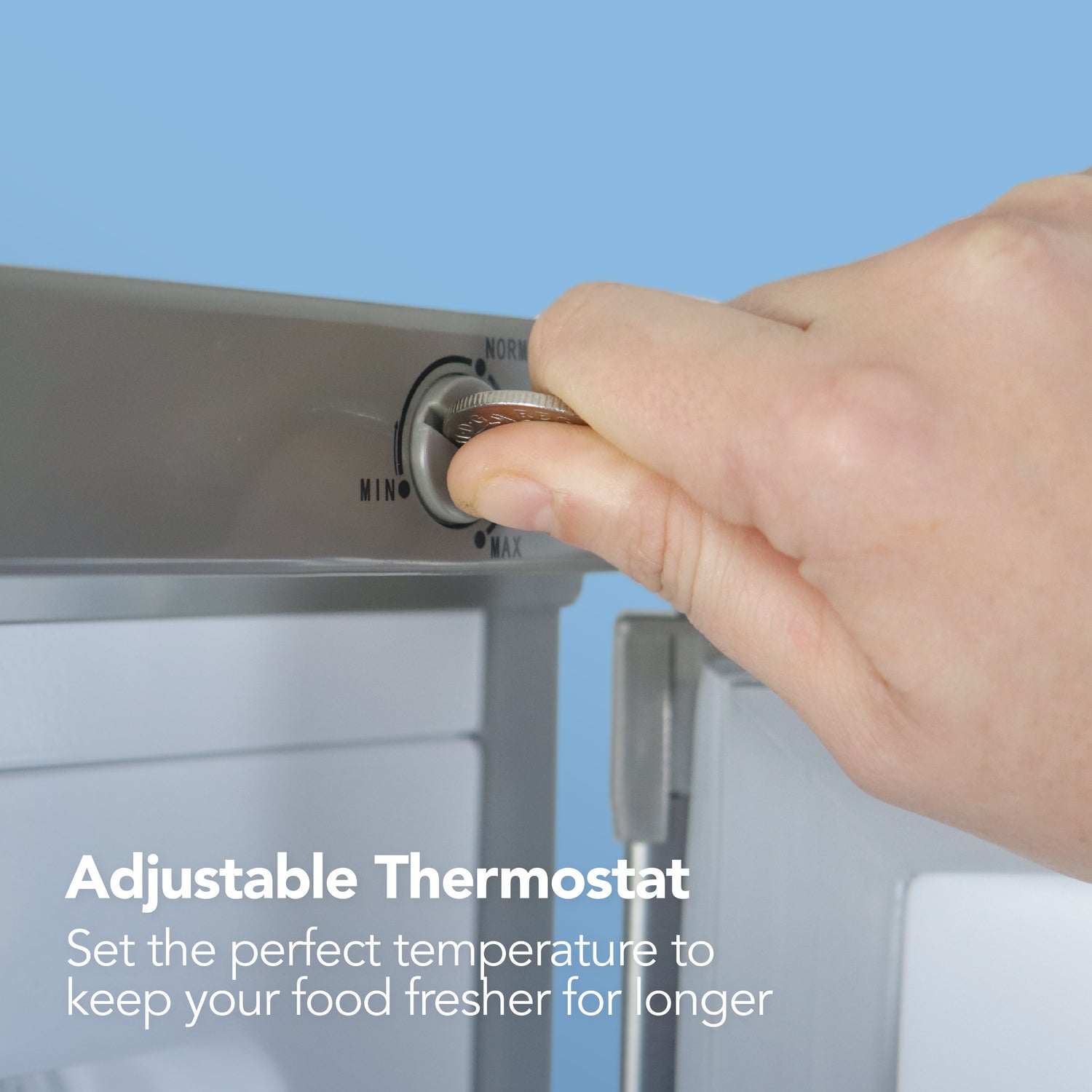 Under Counter Freezer, 91 Litre, Reversible Doors, Silver