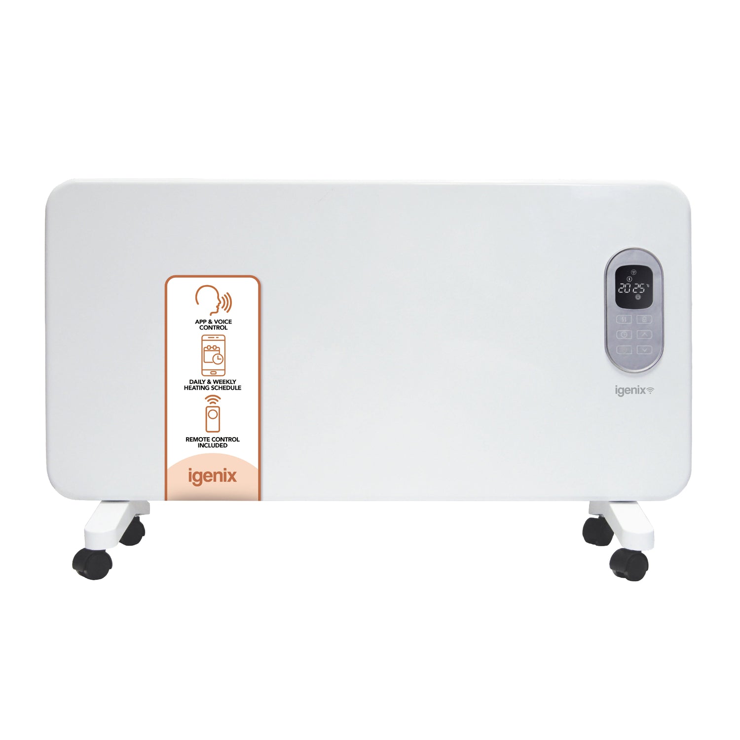 Smart Electric Panel Heater, 1500W, White