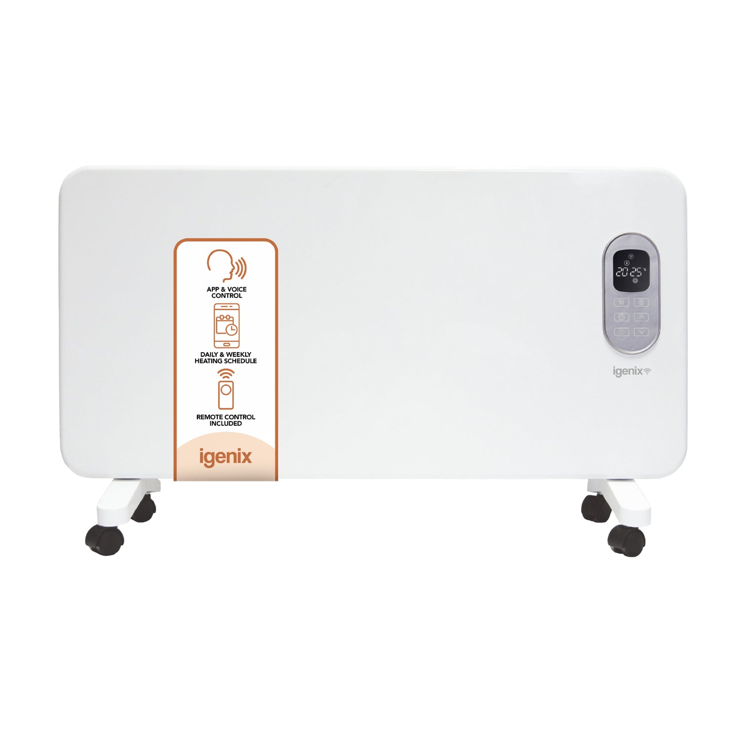 Smart Electric Panel Heater, 2000W, White