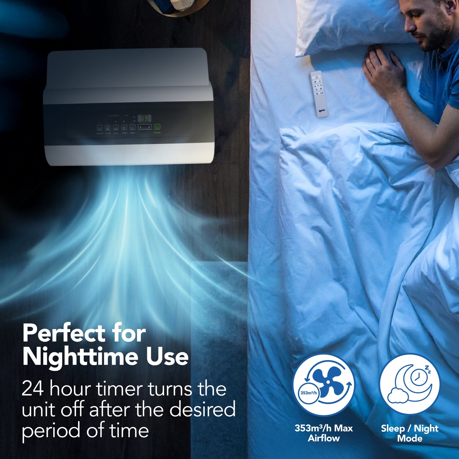 Portable Dehumidifier, Extracts 50 Litres per Day