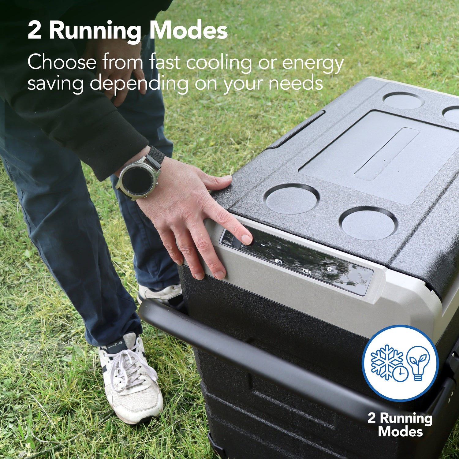 60L Portable Fridge Freezer, Black