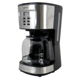 Igenix 1.5L Coffee Maker, 900W, LCD Display, 24 Hour Programmable Timer, Delay Brew, Keep Warm, Anti-Drip, Dishwasher Safe Glass Carafe, Stainless Steel, IGCM01250SS