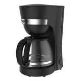Igenix 1.25L Filter Coffee Maker – 750W, Anti-Drip, Keep Warm Function, Boil-Dry Protection, Dishwasher Safe Glass Carafe, IGCM01286B, Black