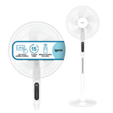 Igenix Digital Pedestal Fan, White