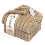 Igenix Luxury Heated Faux Fur Throw 160 x 130 cm - Latte