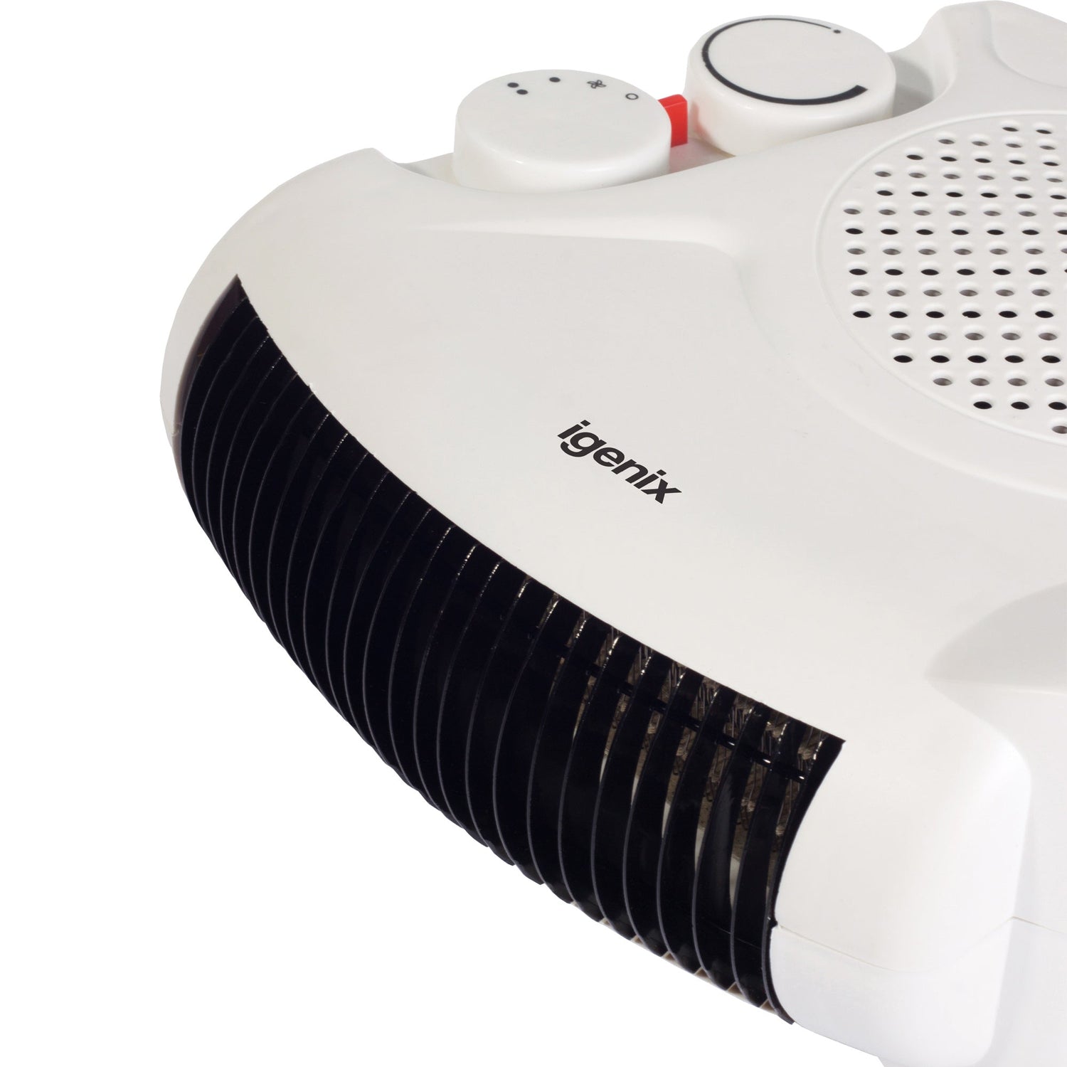 Igenix IGHF01914W Upright/Flat Fan Heater, 2 Heat Settings, 1800W/2000W, White