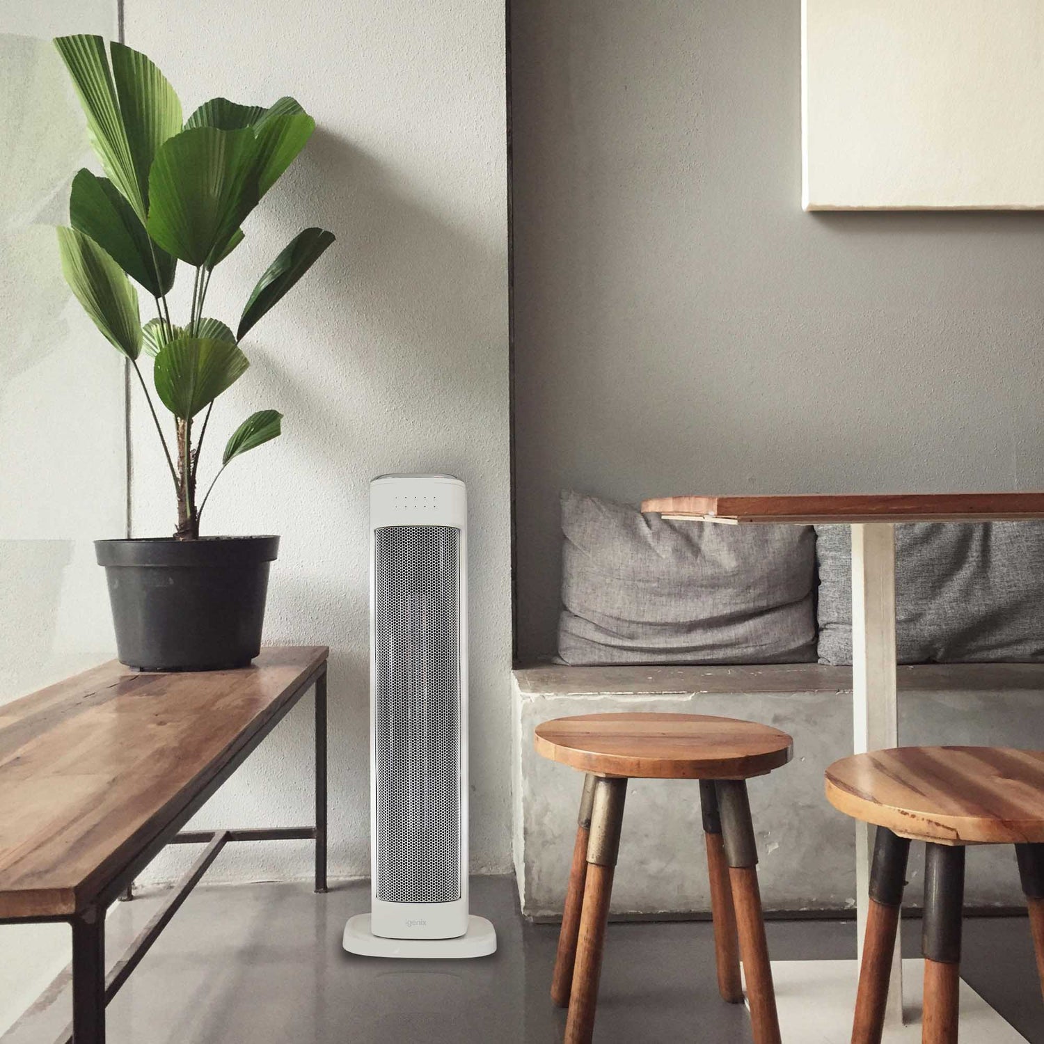 Oscillating Tower Heater With 3 Heat Settings, White