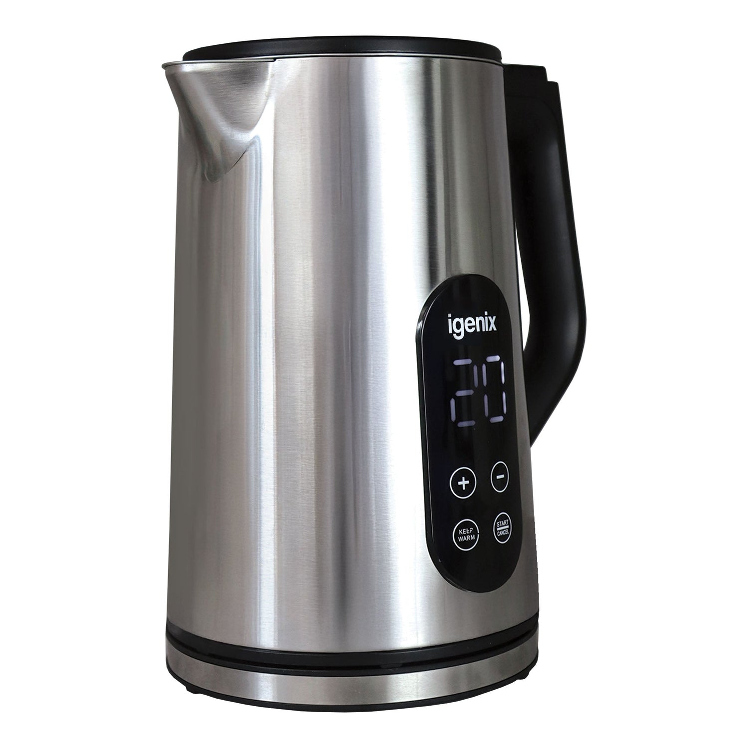 Igenix 3000W 1.5L Digital Jug Kettle, Stainless Steel