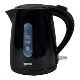 1 Litre Cordless Jug Kettle, 2200W, Black