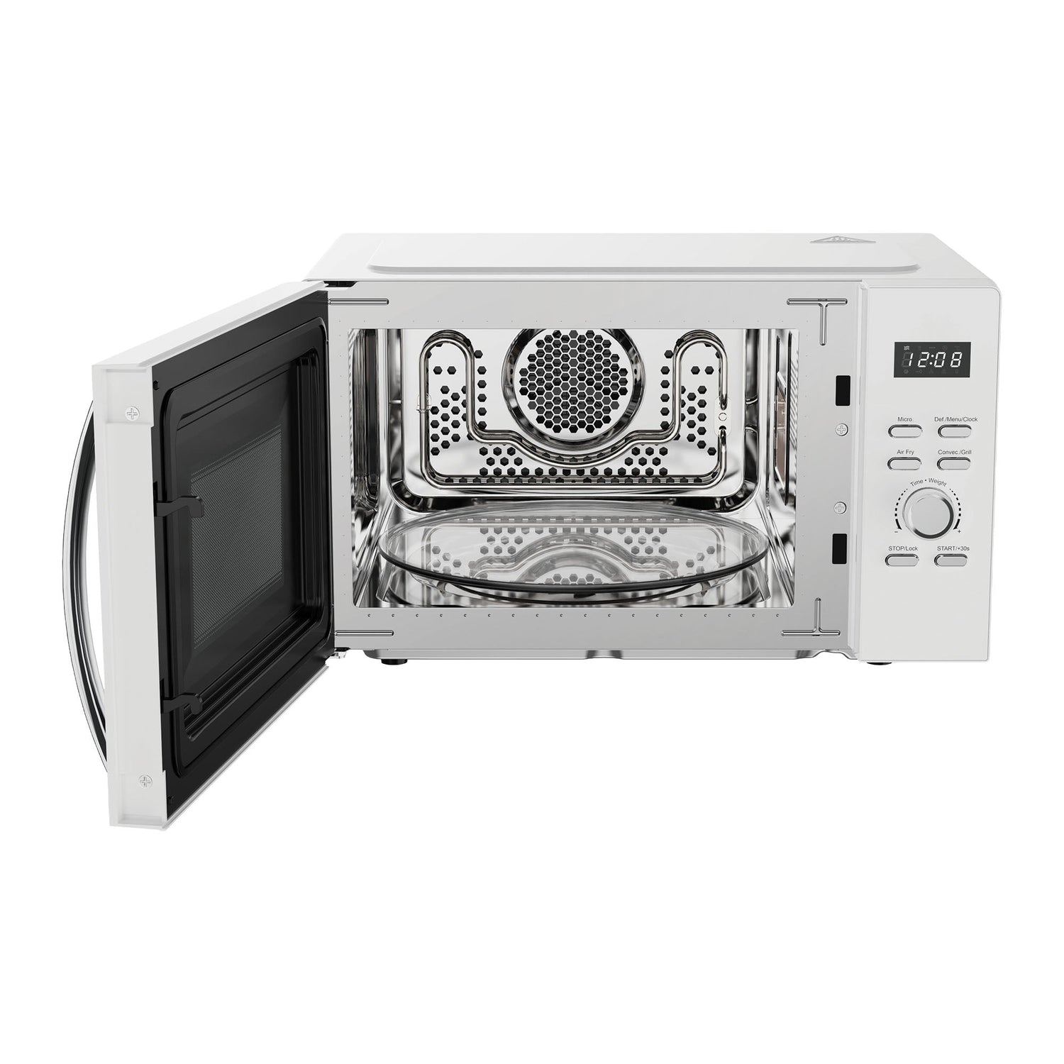 Digital Microwave, 25 Litre, 60 Min Timer, Air Fryer Function, 850W, White, IGMC02580W