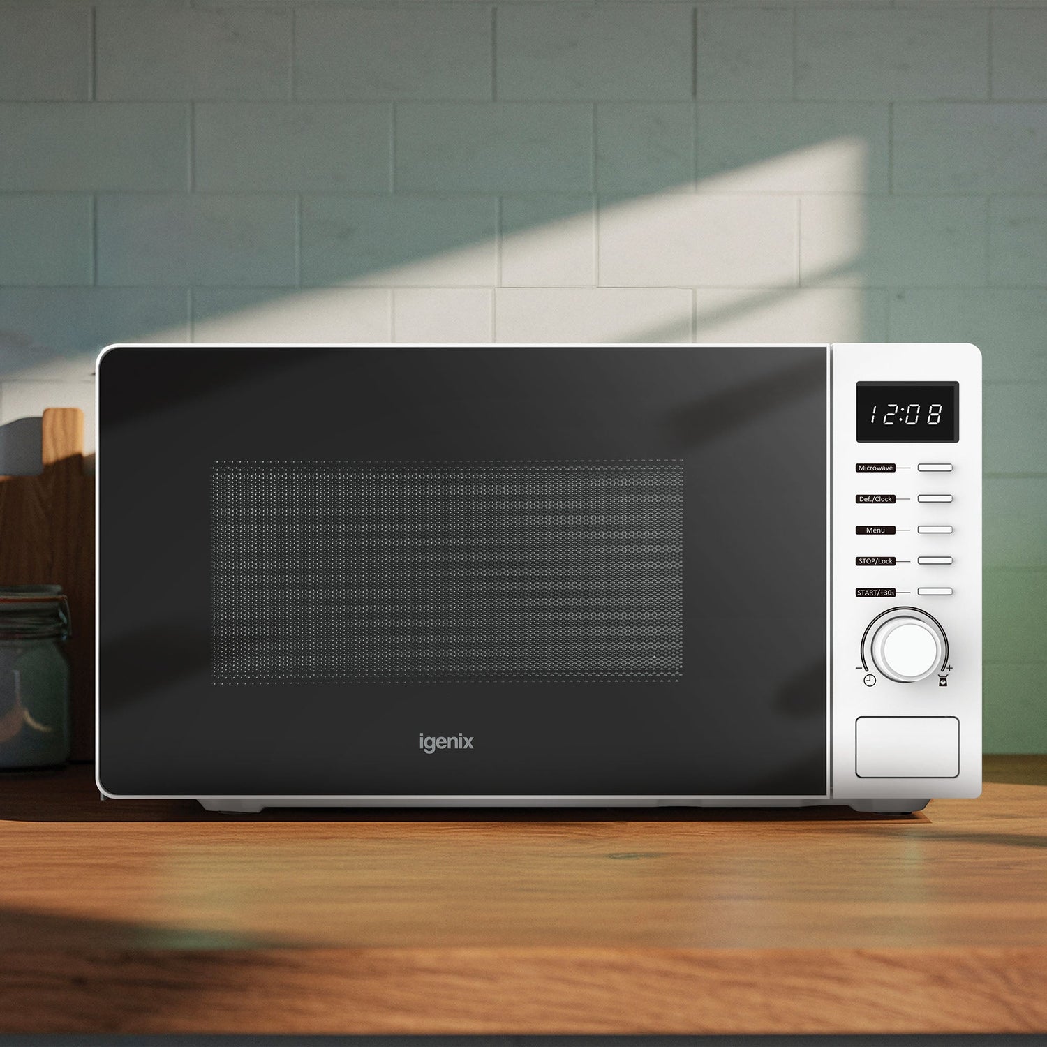 20L 700W Digital Microwave, 8 Functions, 5 Power Levels, Igenix IGMS02070W