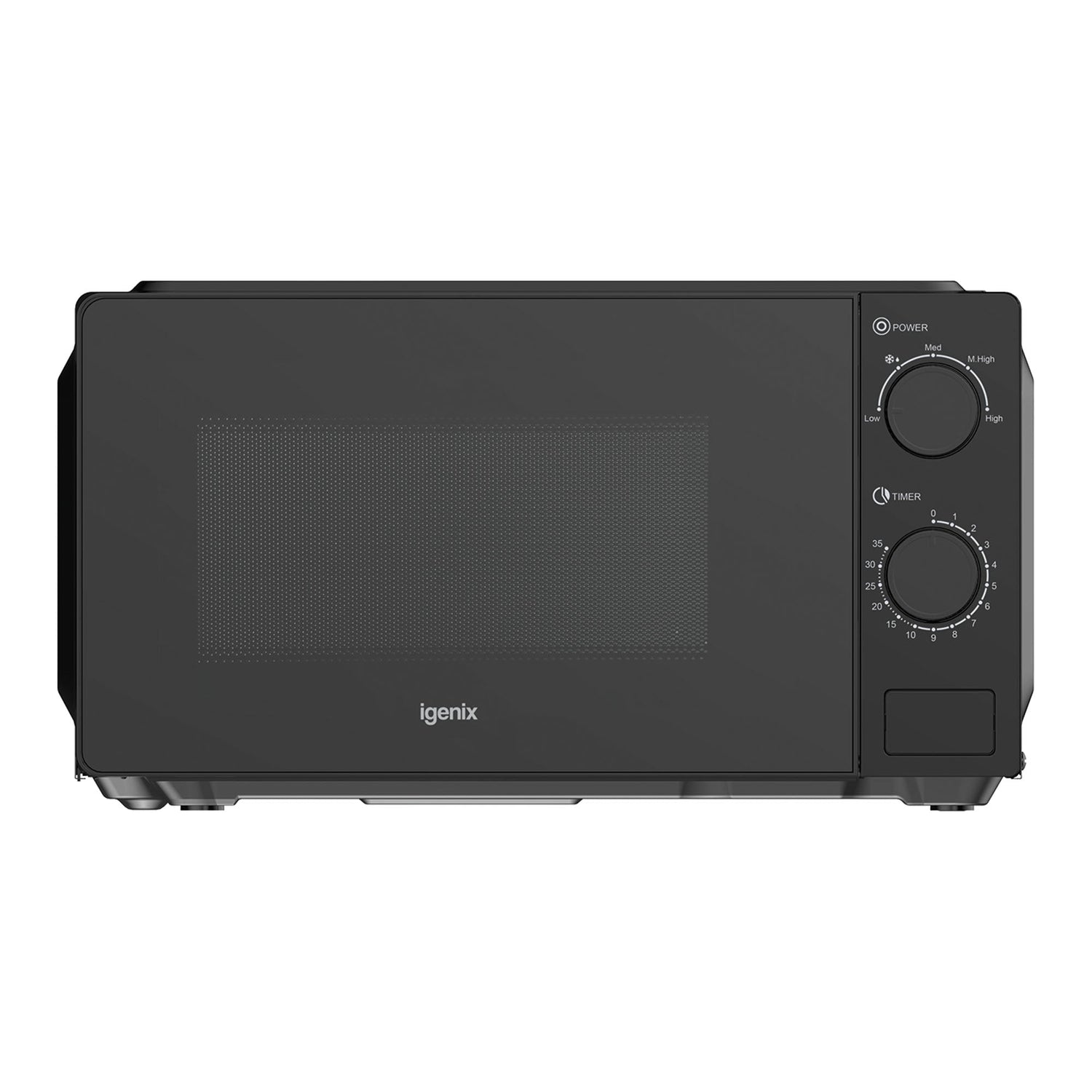 Manual Microwave, 700 W, 20 Litre, 35 Minute Timer, Black, Igenix IGMS02071B