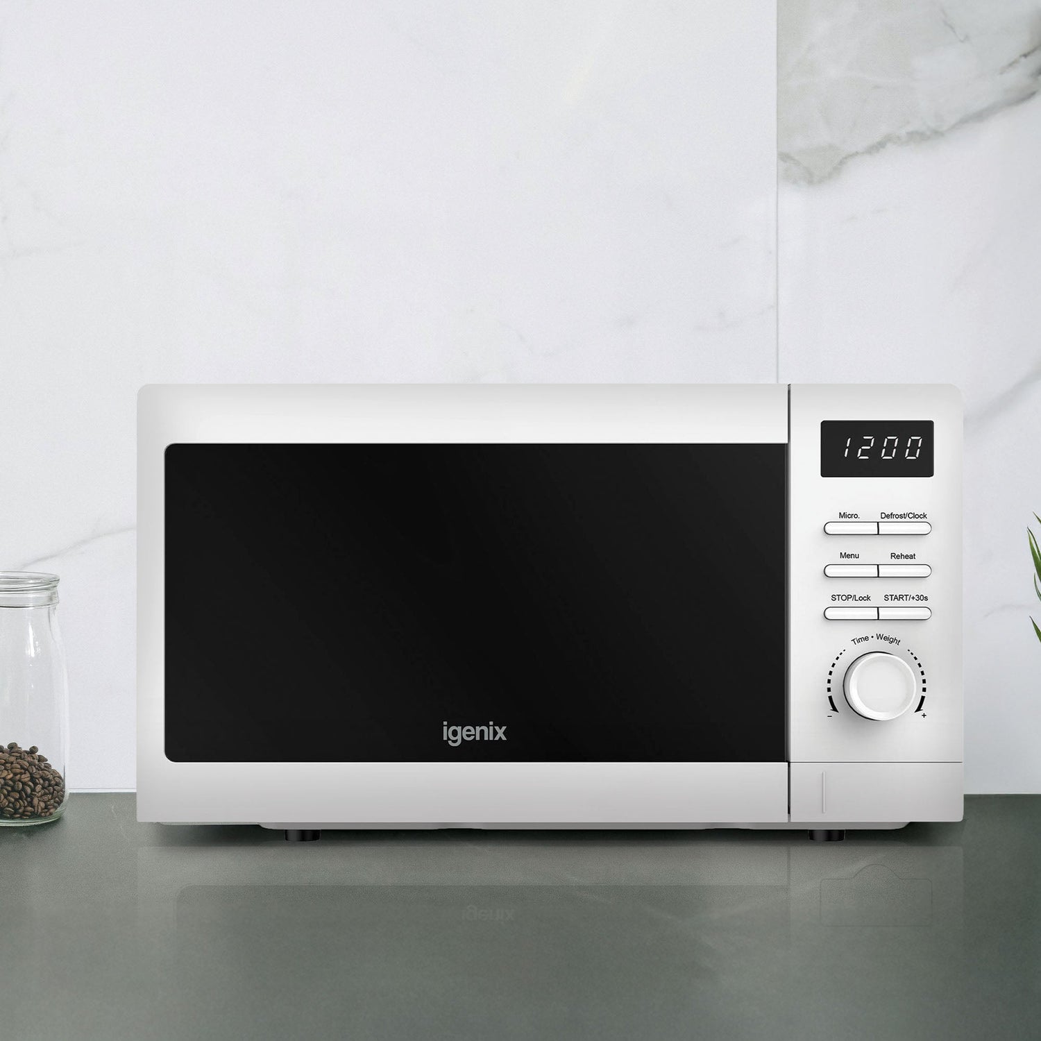 Digital Microwave, 20 Litre, 5 Power Settings, 800W, White IGMS02080W