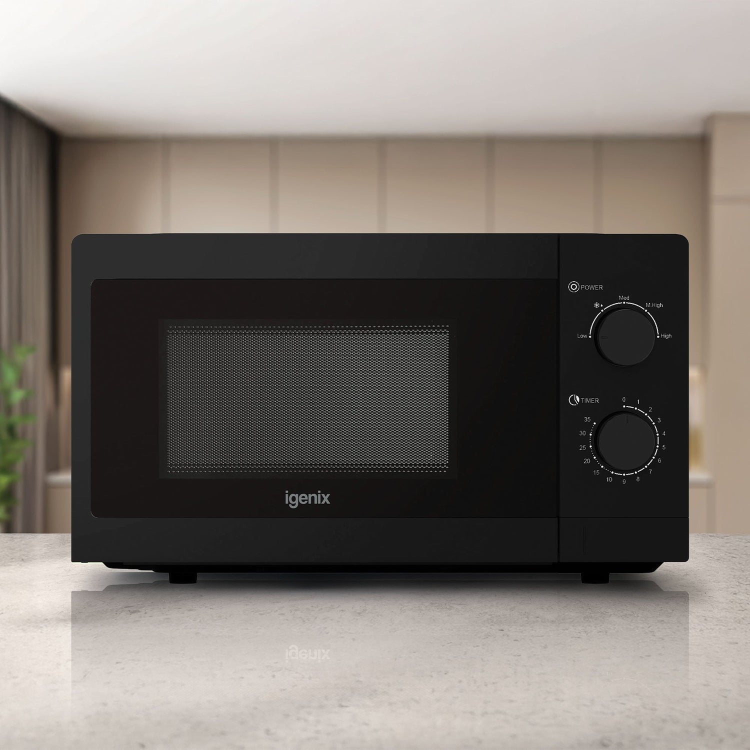 Manual Microwave, 20 Litre, 5 Power Settings, 800W, Black, IGMS08080B
