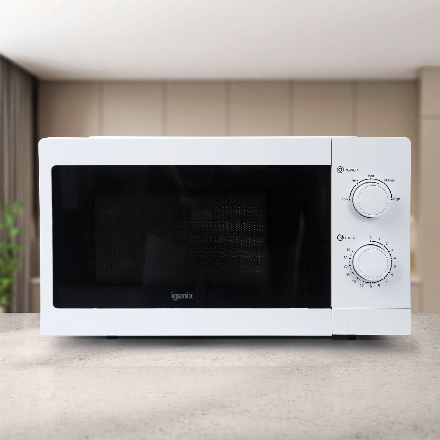 Manual Microwave, 20 Litre, 5 Power Settings, 800W, White, IGMS08080W