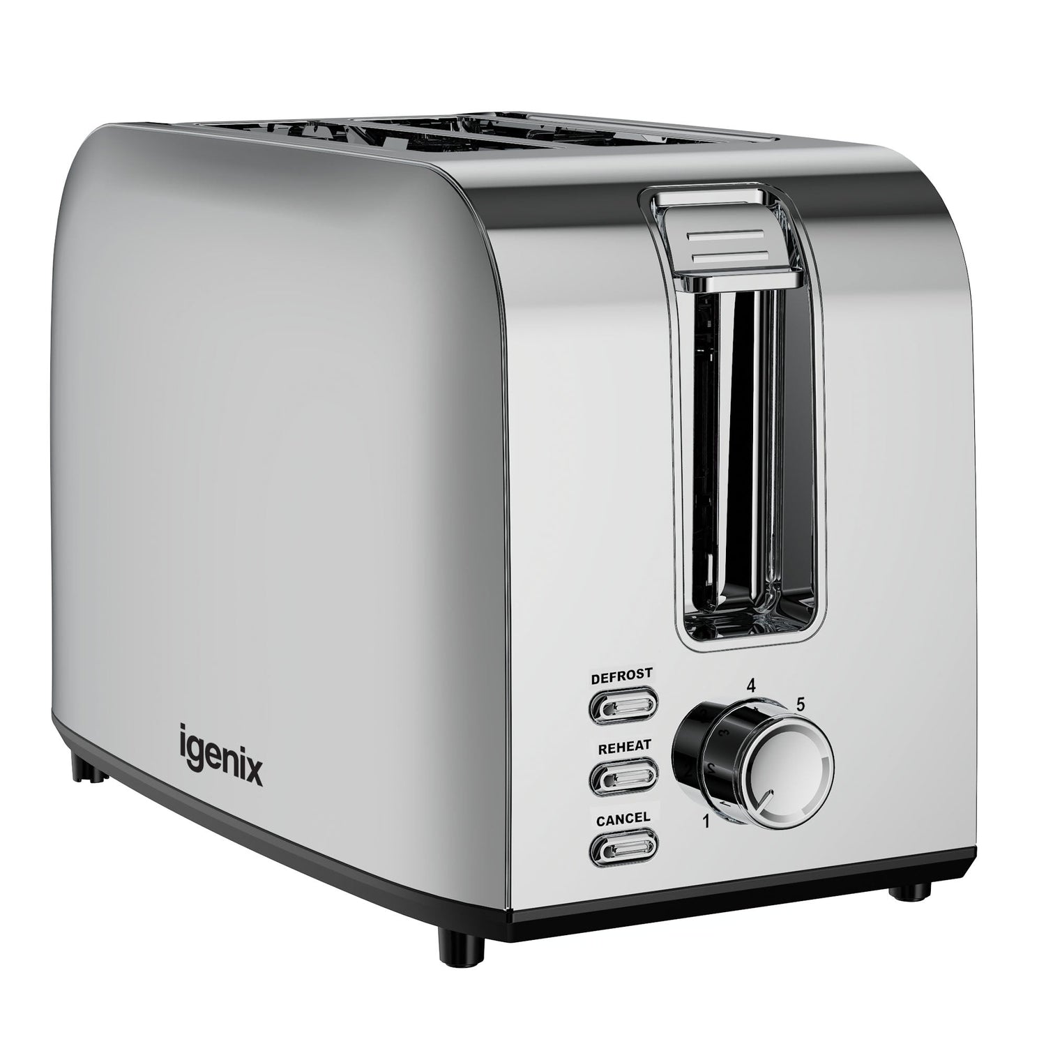 Igenix 750W 2 Slice Toaster, Stainless Steel
