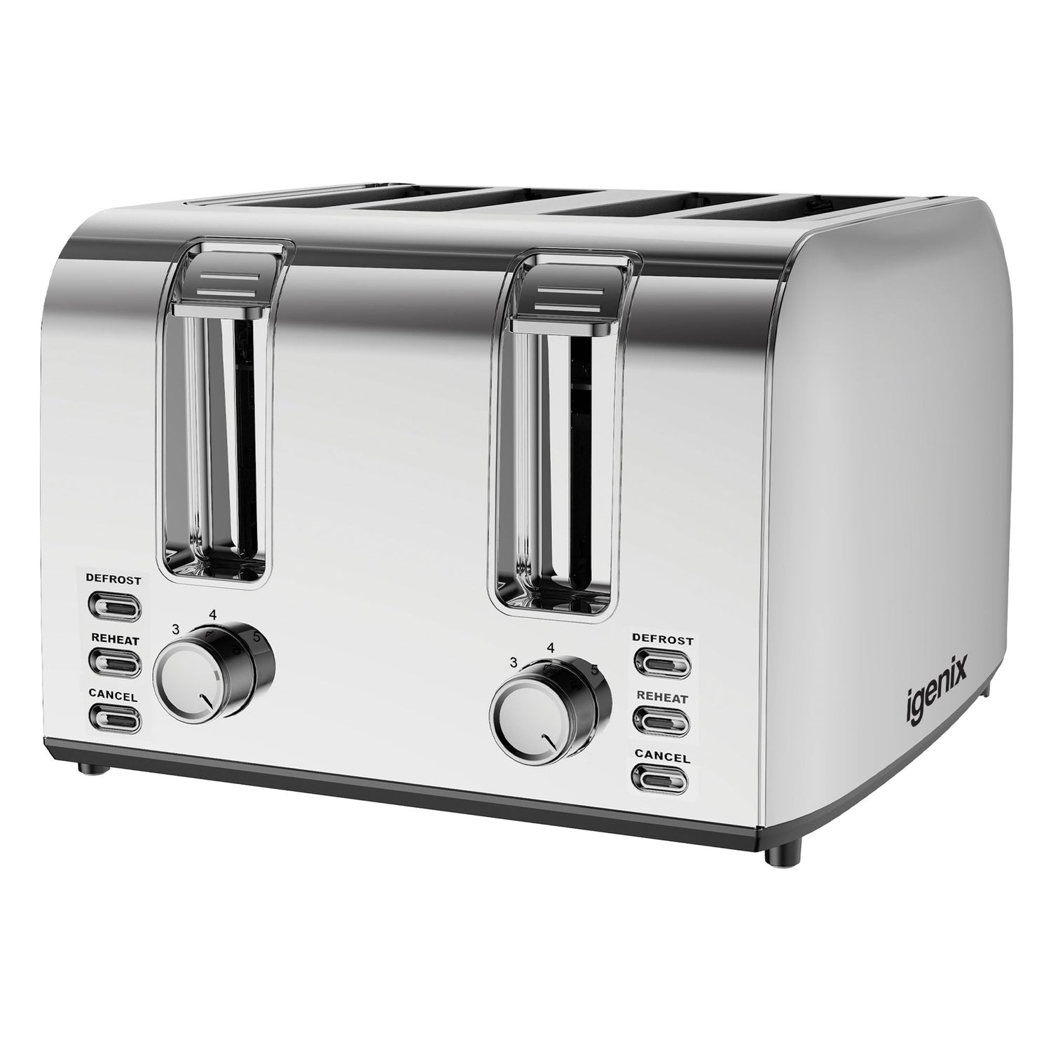 Igenix 1500W 4 Slice Toaster, Stainless Steel