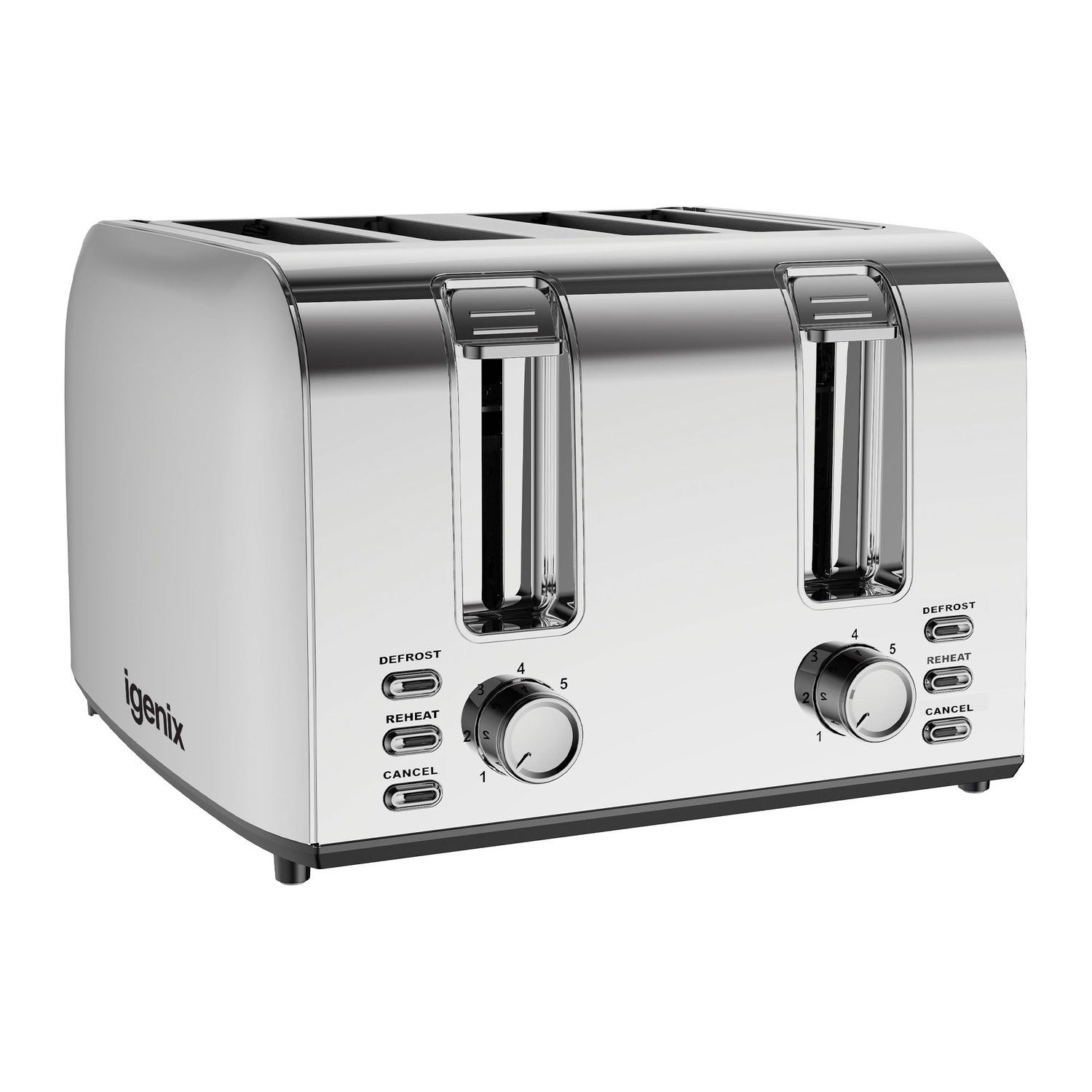 Igenix 1500W 4 Slice Toaster, Stainless Steel