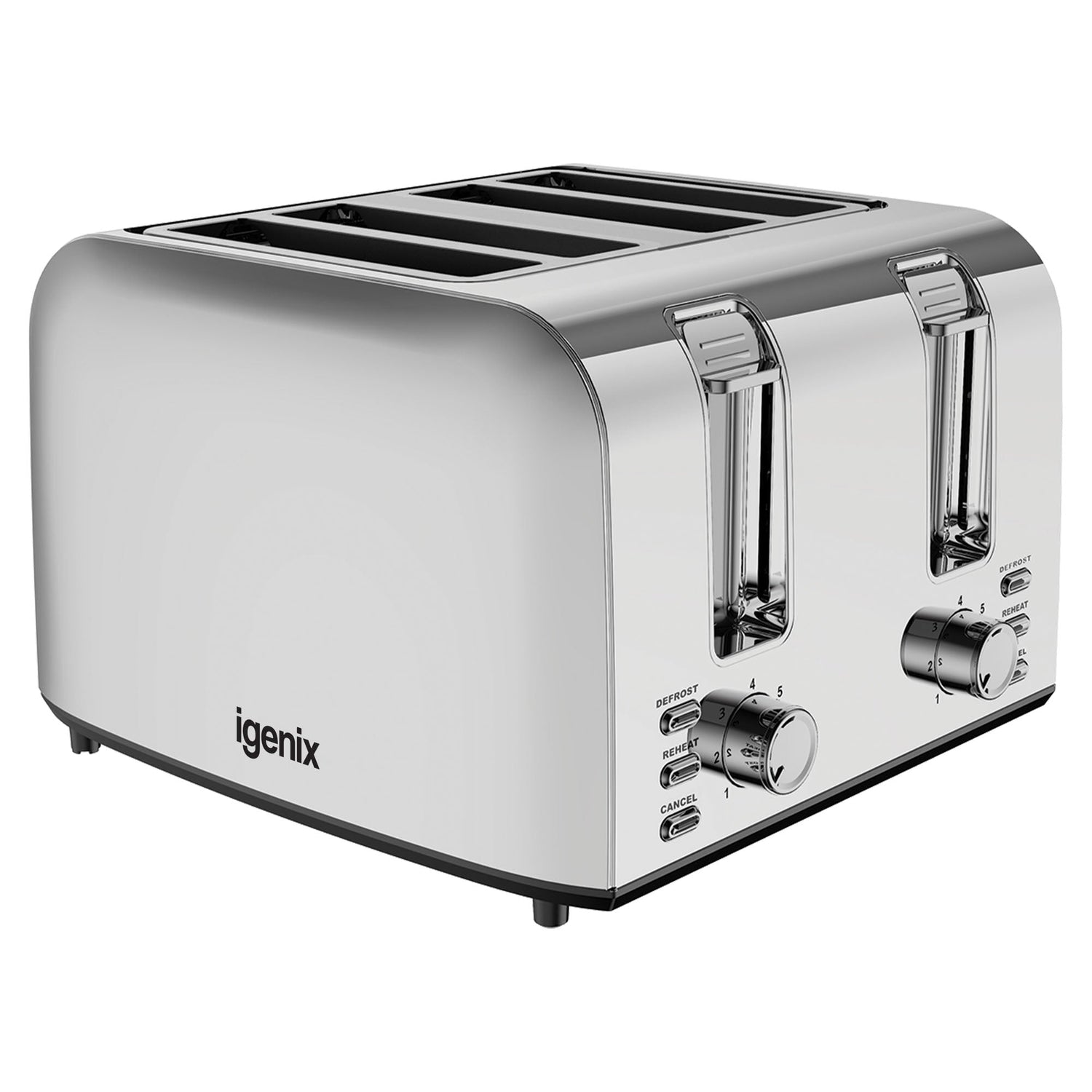 Igenix 1500W 4 Slice Toaster, Stainless Steel