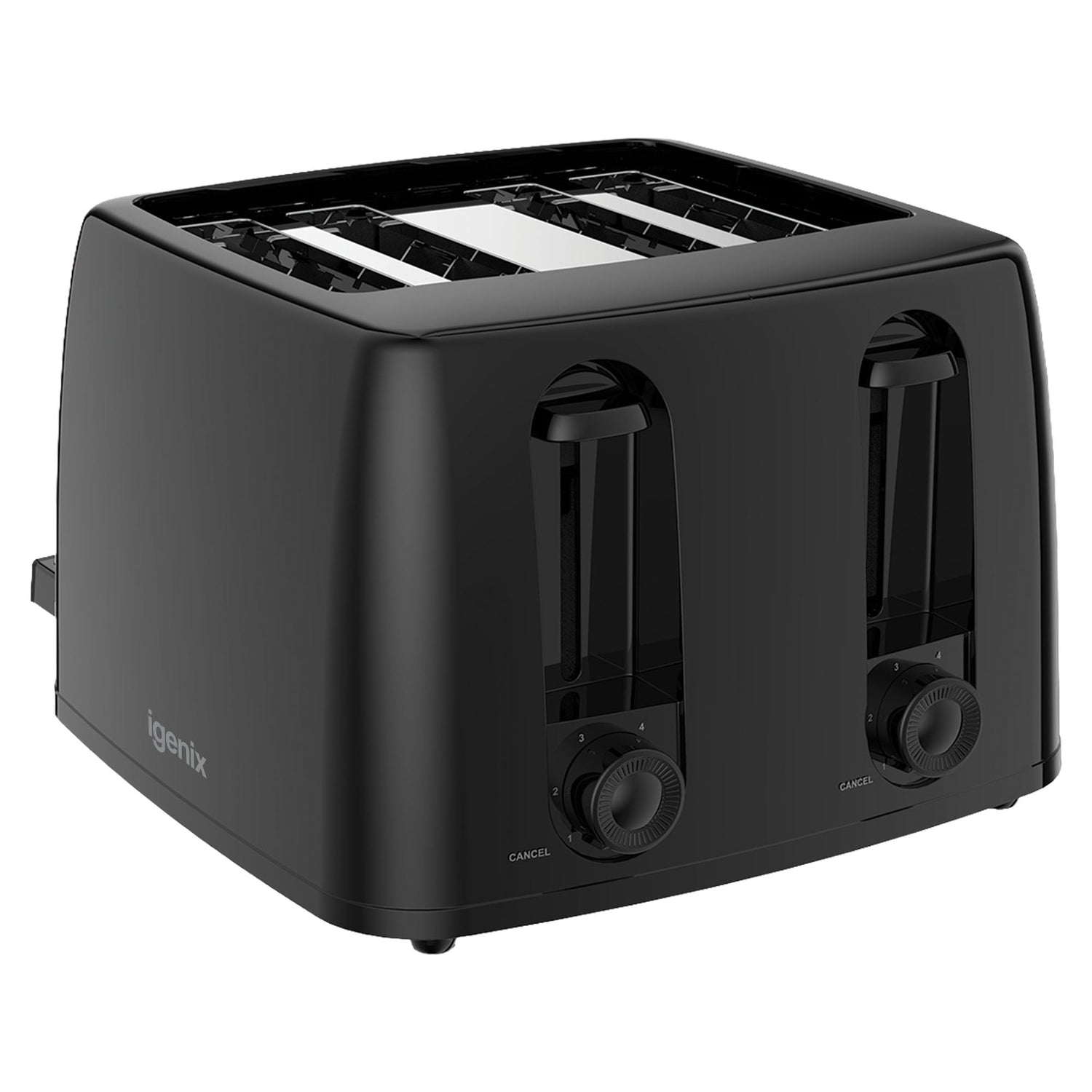 4 Slice Toaster, 1300W, 6 Browning Levels, Control Dial, Tray, Cord Storage
