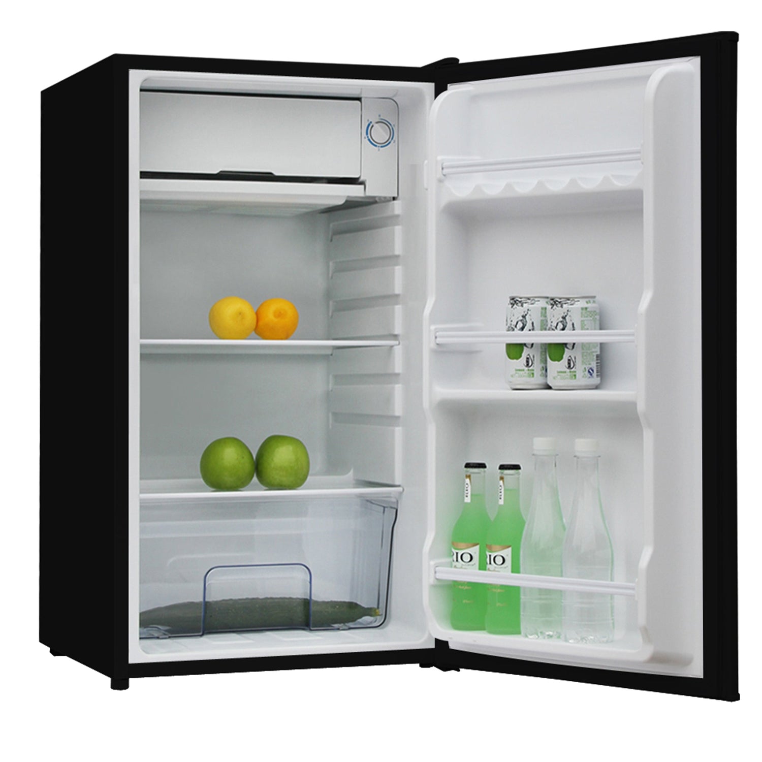 Under Counter Fridge With Chill Box, 91 Litre, Reversible Door, Black