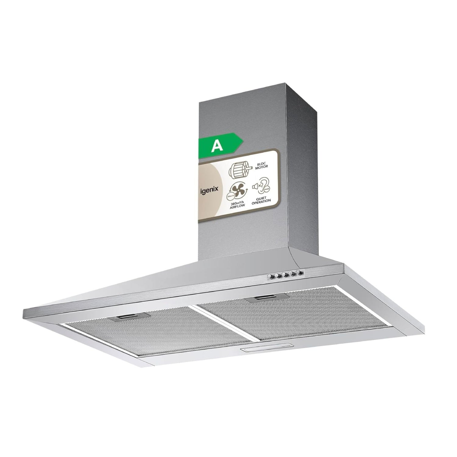 Igenix 60CM Chimney Cooker Hood, Stainless Steel