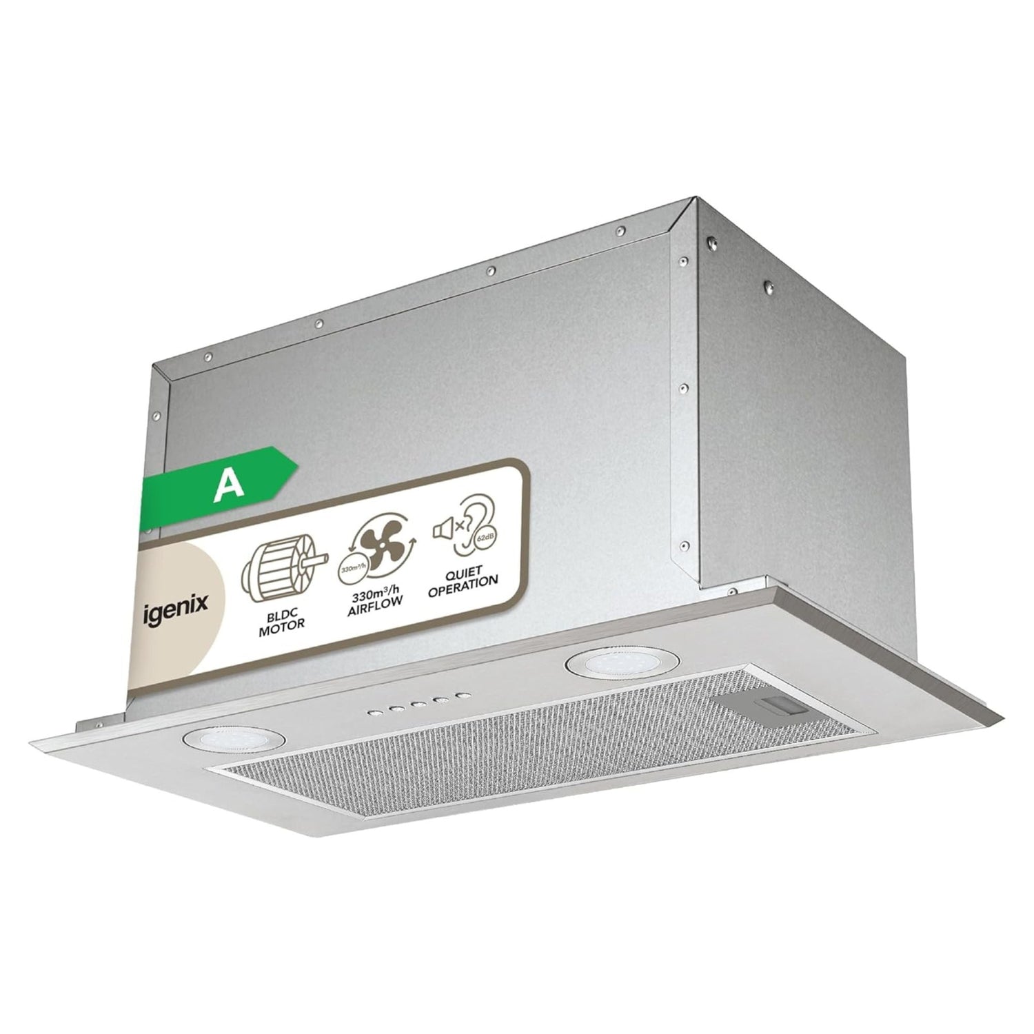 Igenix 52cm 37W Canopy Cooker Hood Stainless Steel